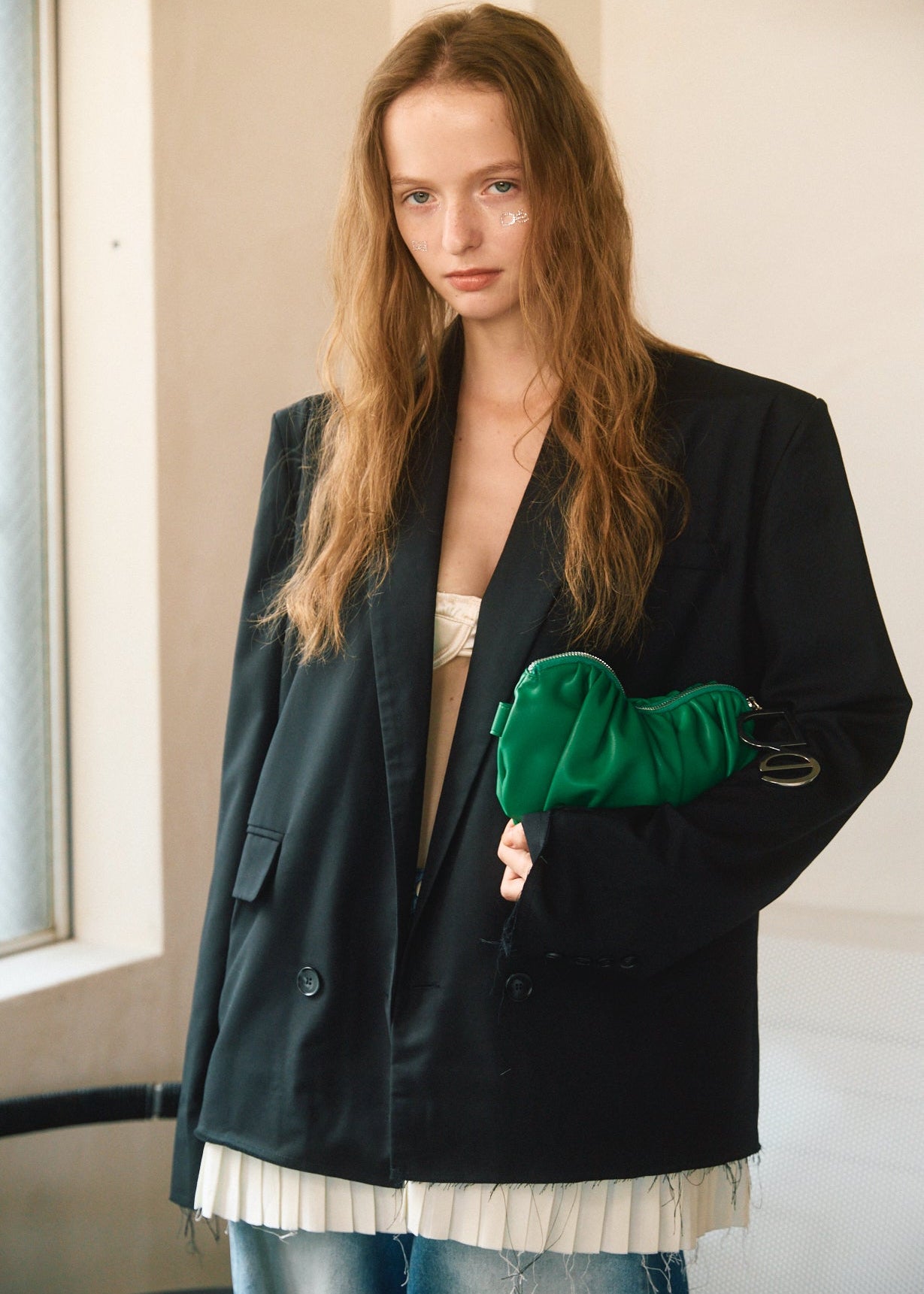 Pleated Oversized Jacket