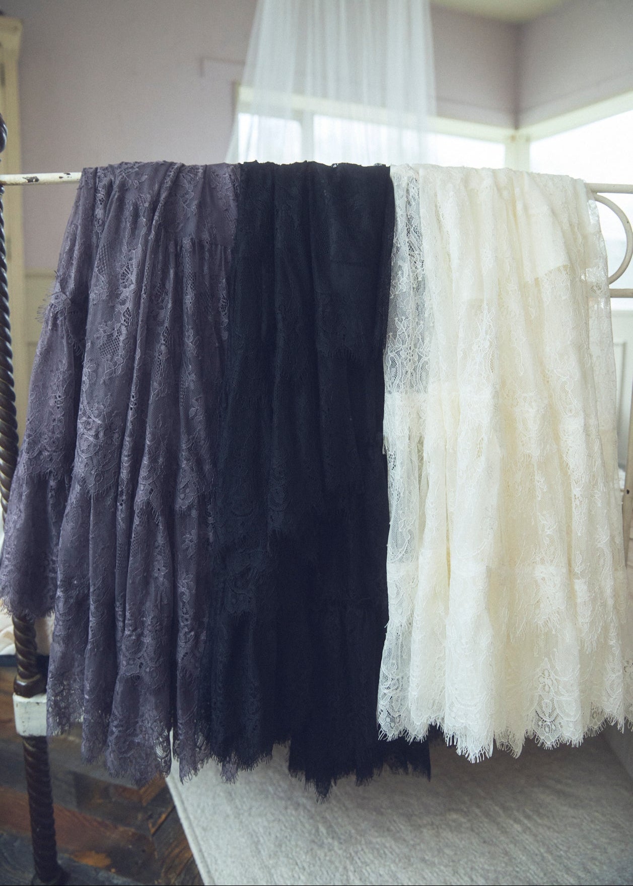 Asymmetric Lace Skirt
