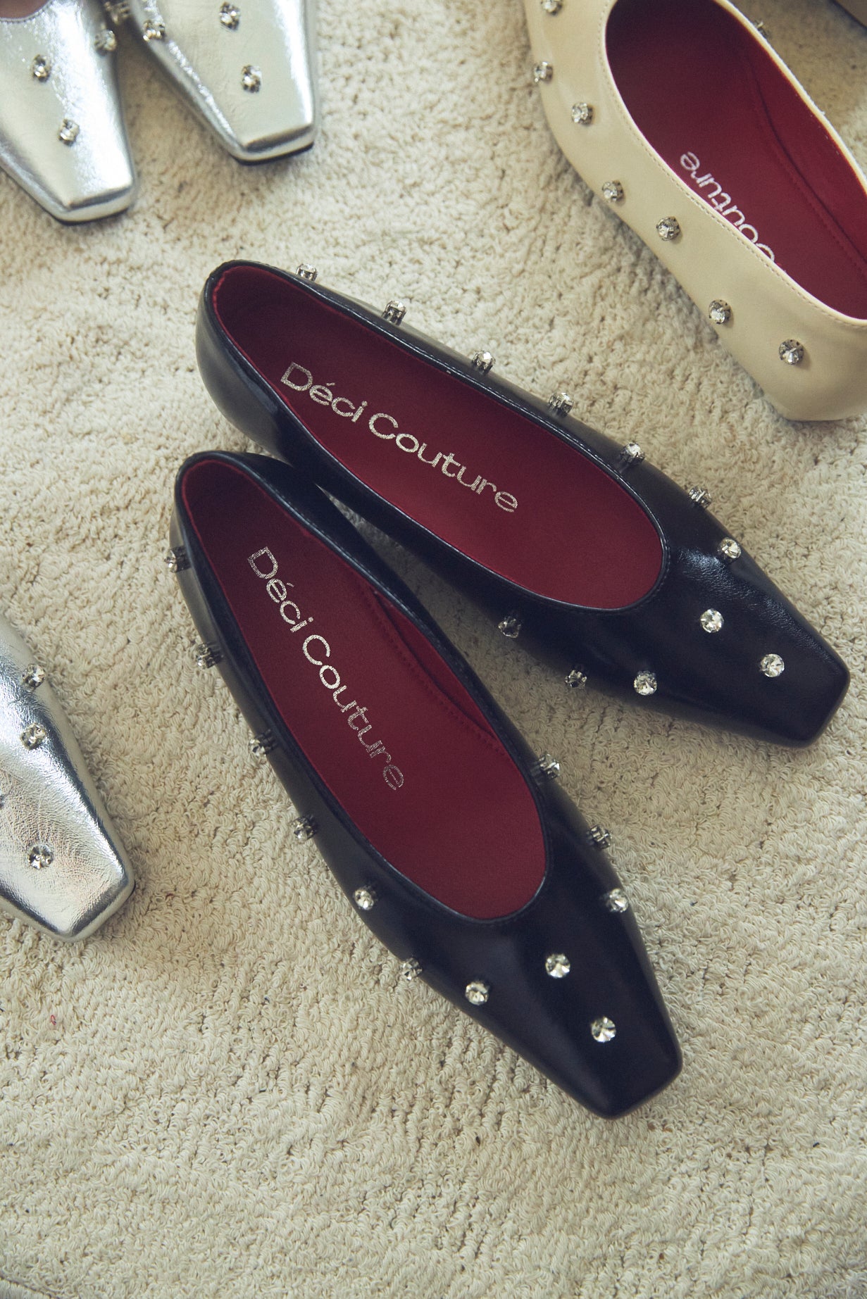 Square Toe Bijou Pumps