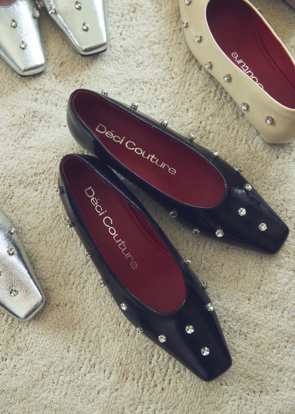 Square Toe Bijou Pumps