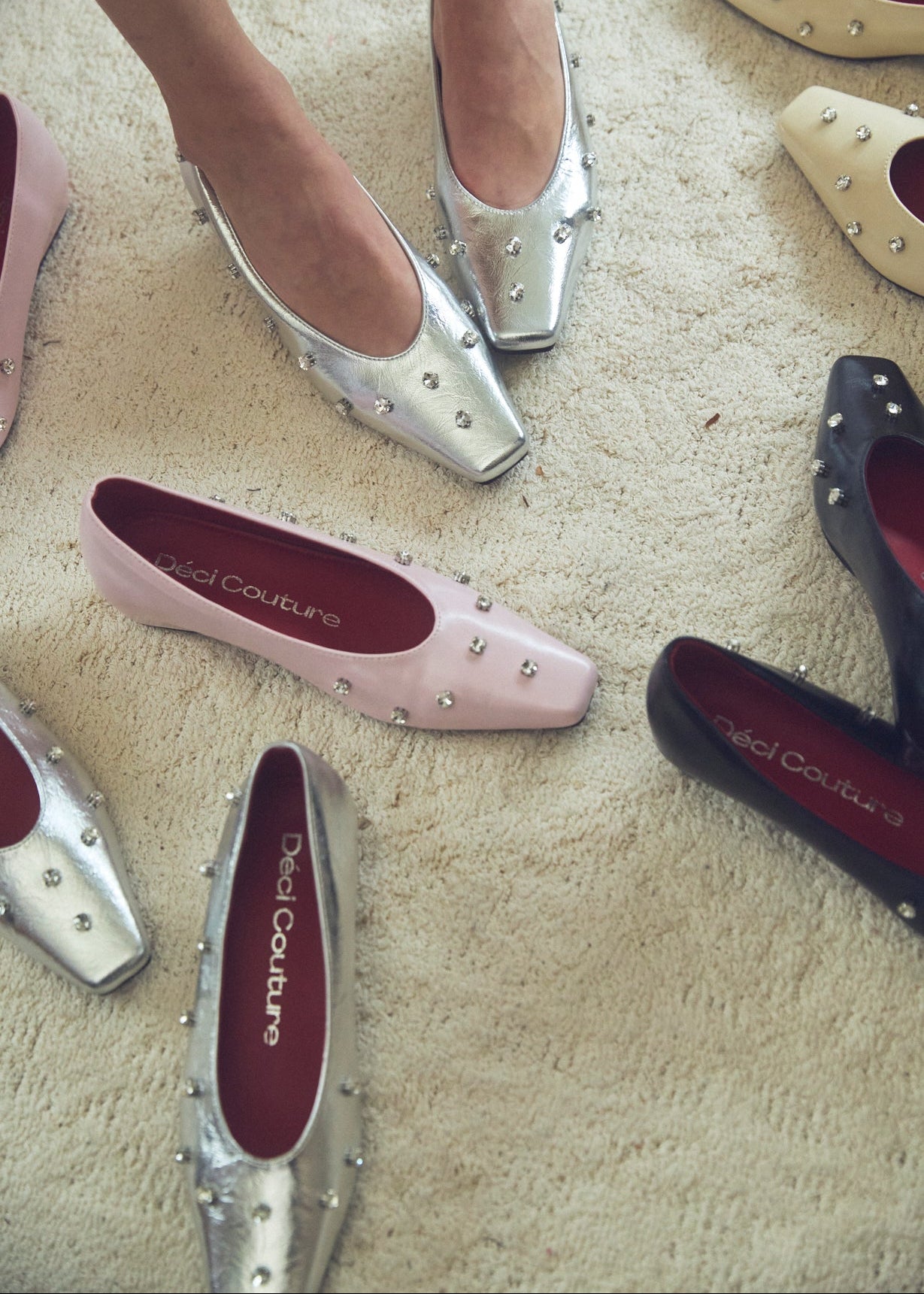 Square Toe Bijou Pumps