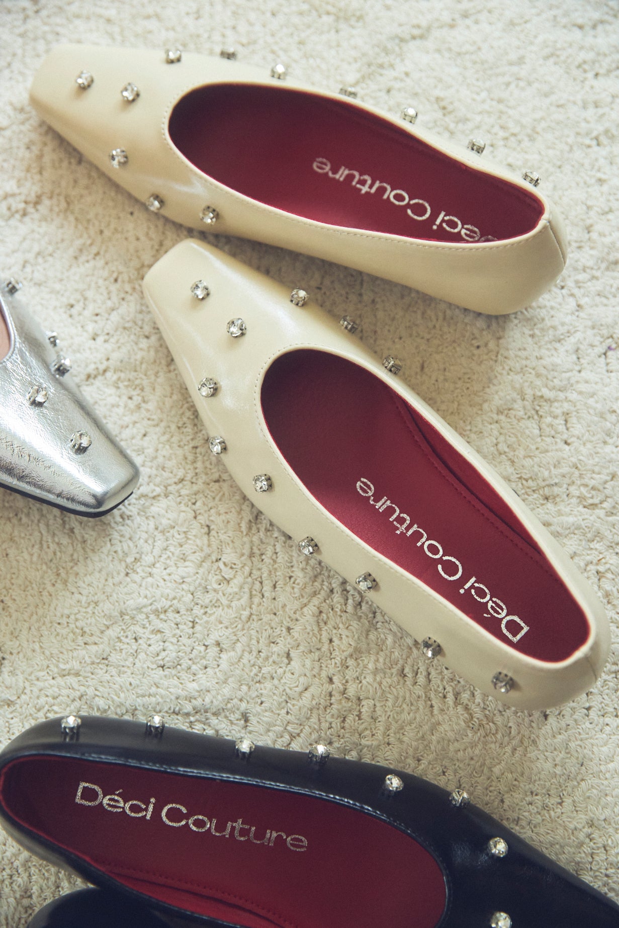 Square Toe Bijou Pumps