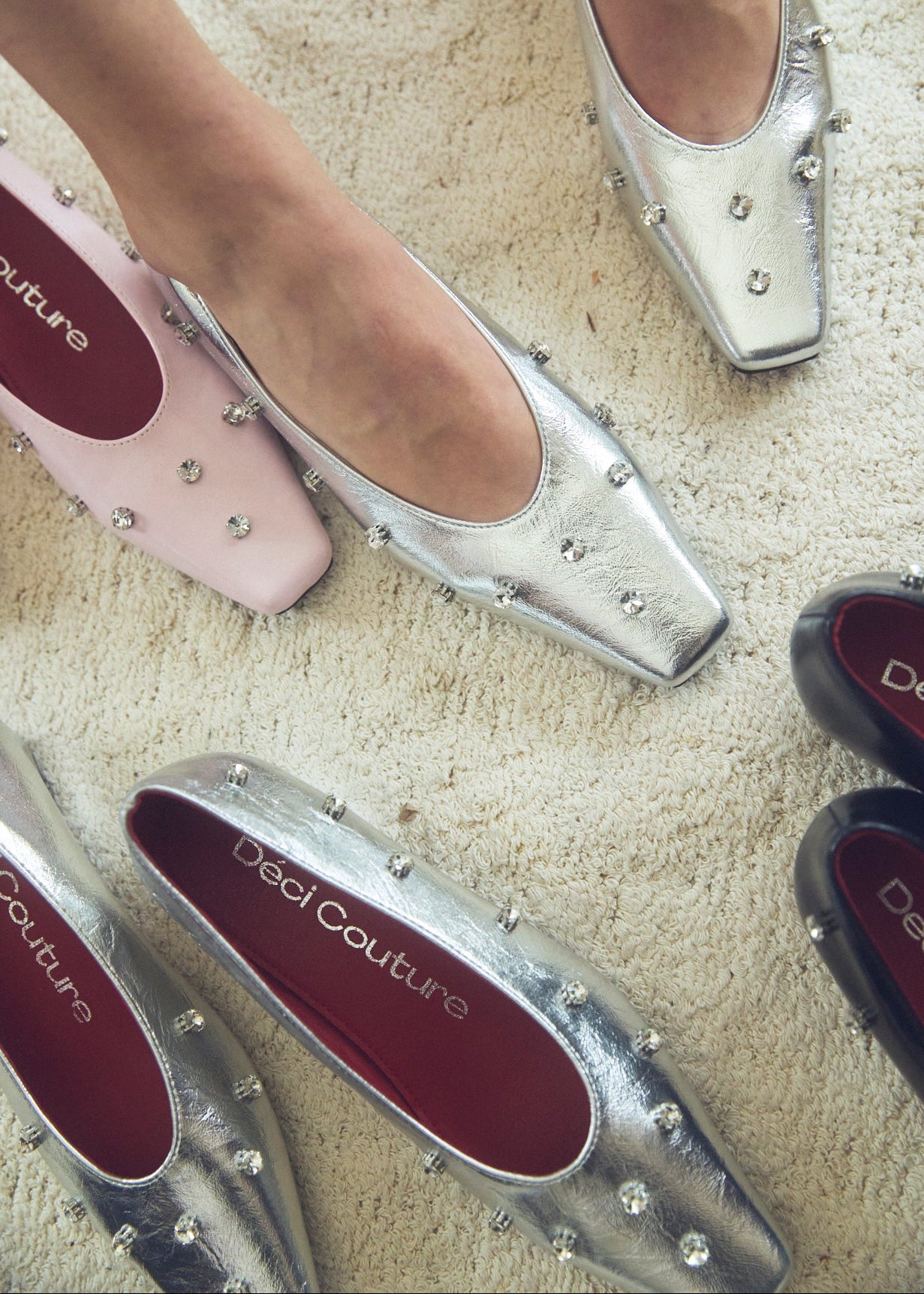 Square Toe Bijou Pumps