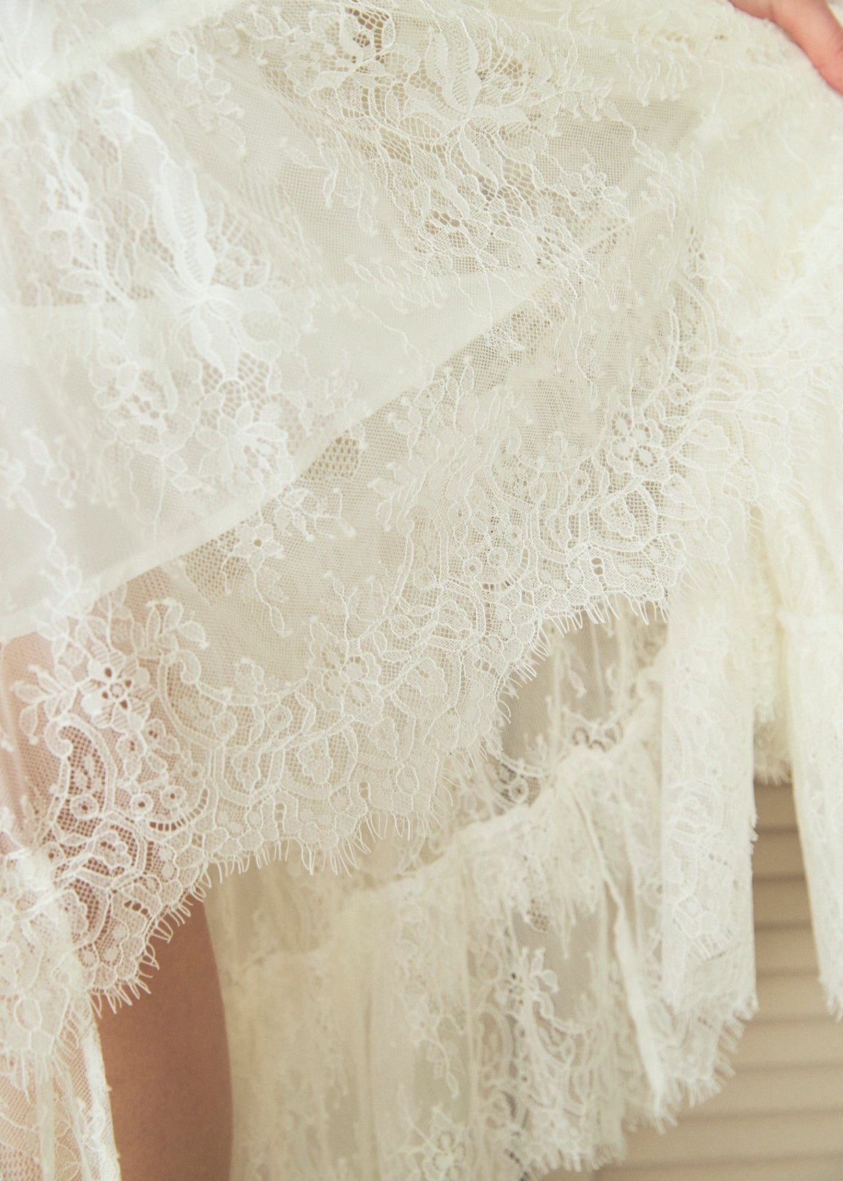 Asymmetric Lace Skirt