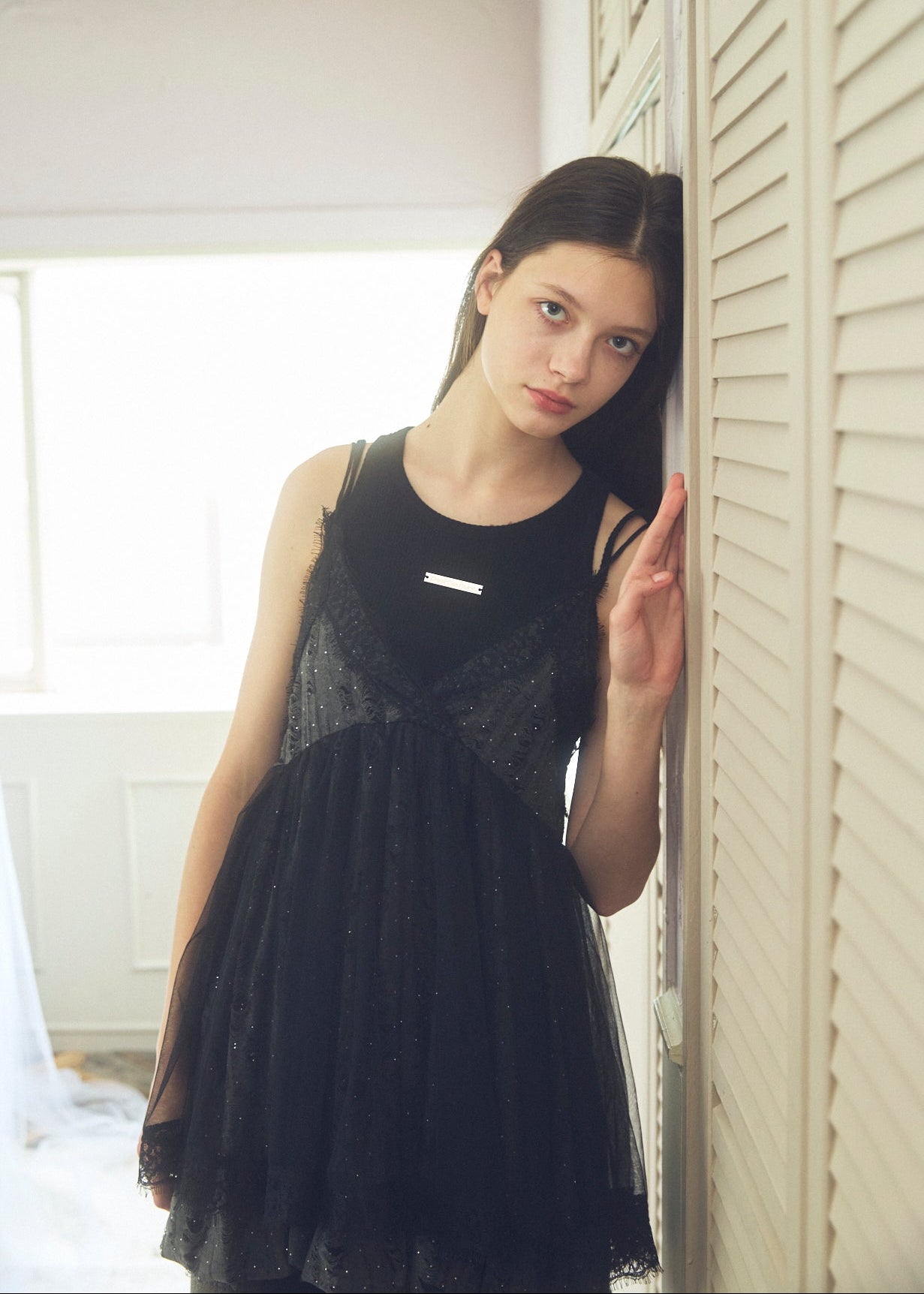 Stone Damage Balloon Dress