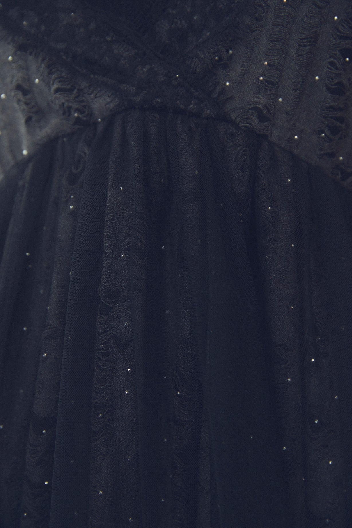 Stone Damage Balloon Dress