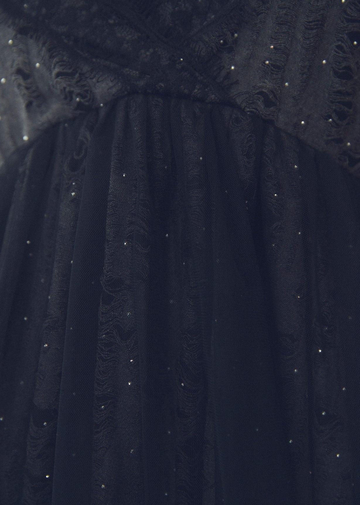Stone Damage Balloon Dress