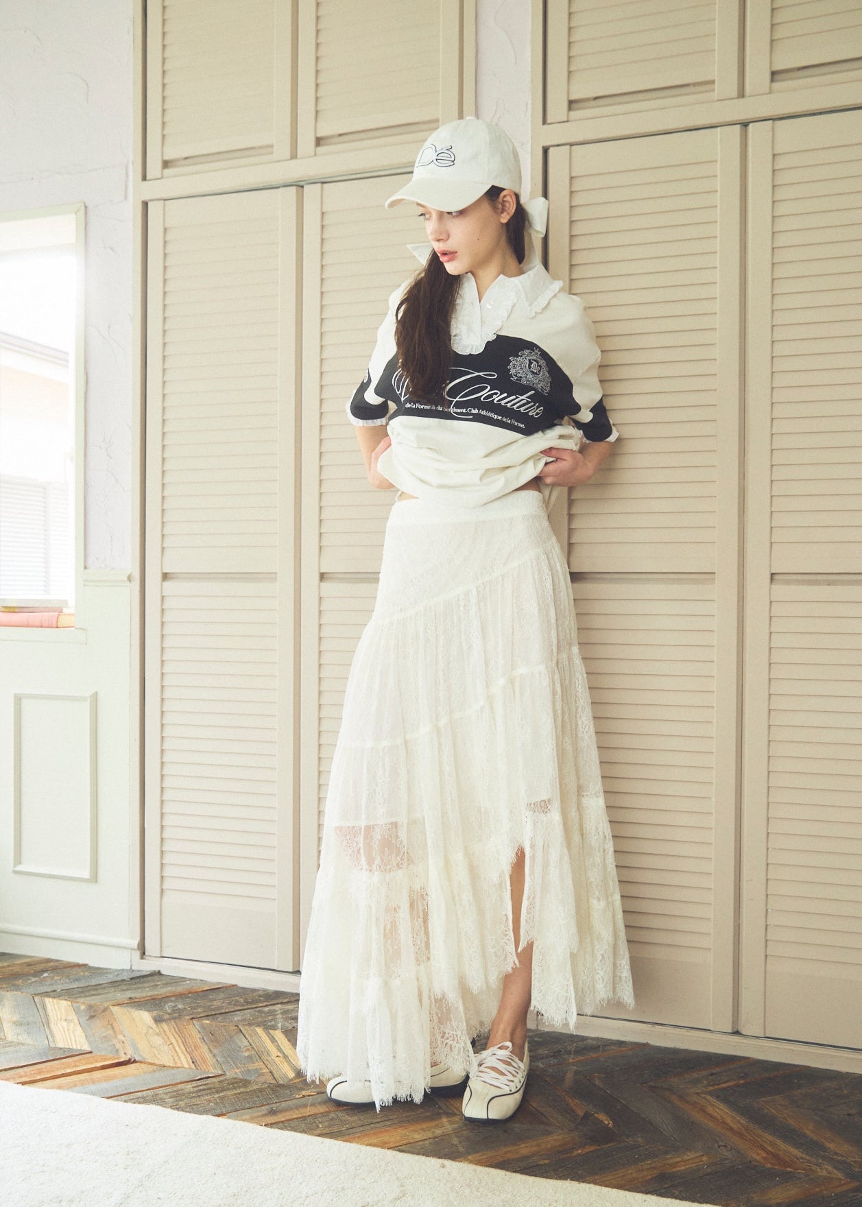 Asymmetric Lace Skirt