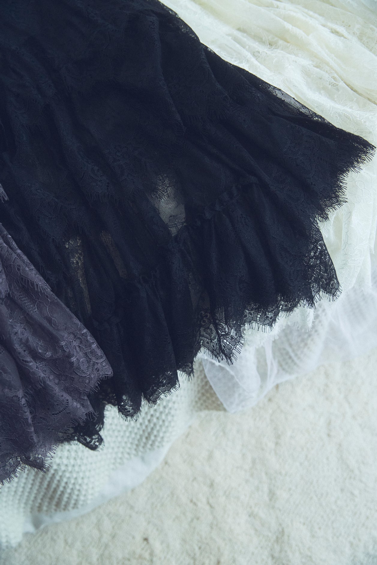 Asymmetric Lace Skirt