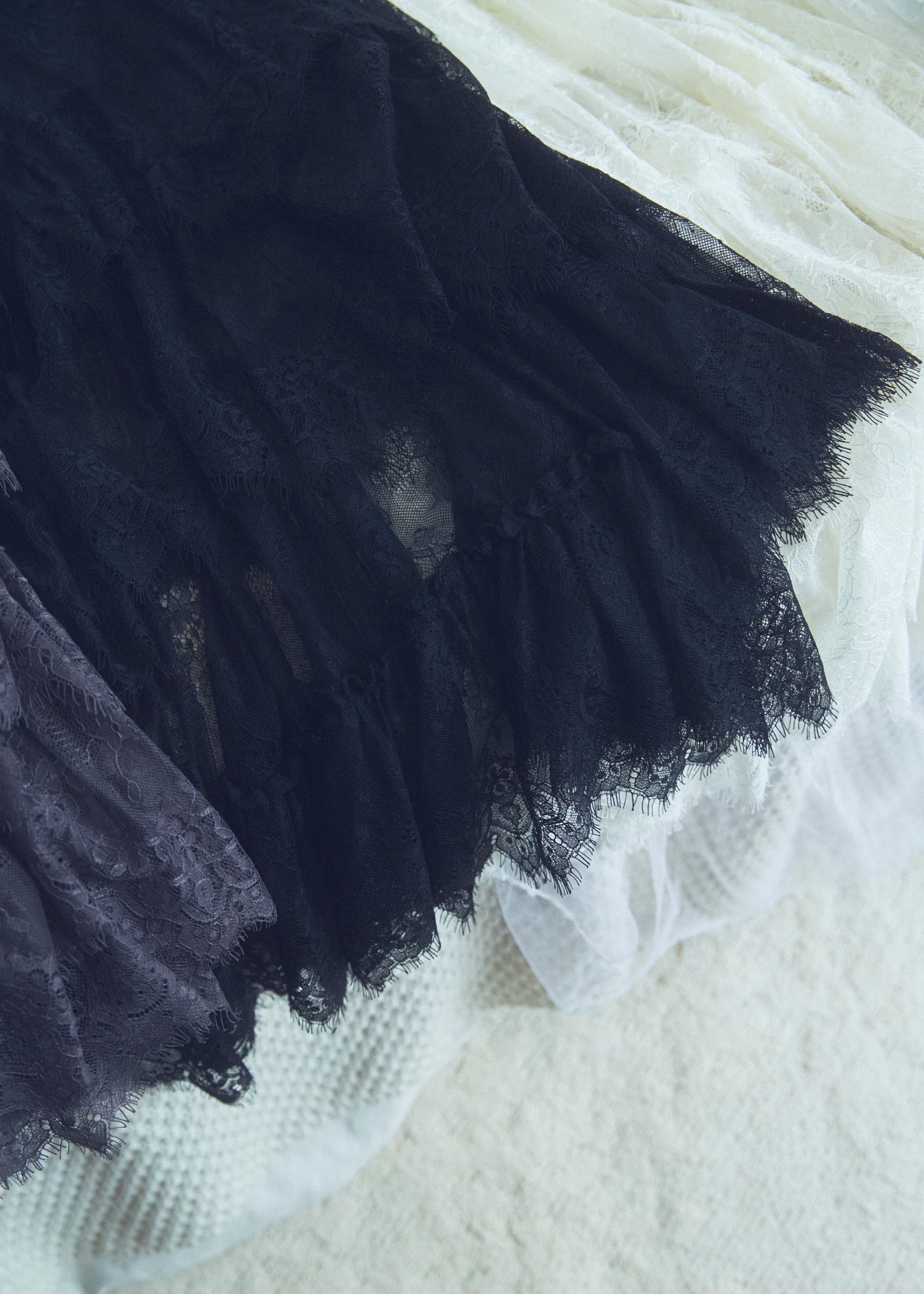 Asymmetric Lace Skirt