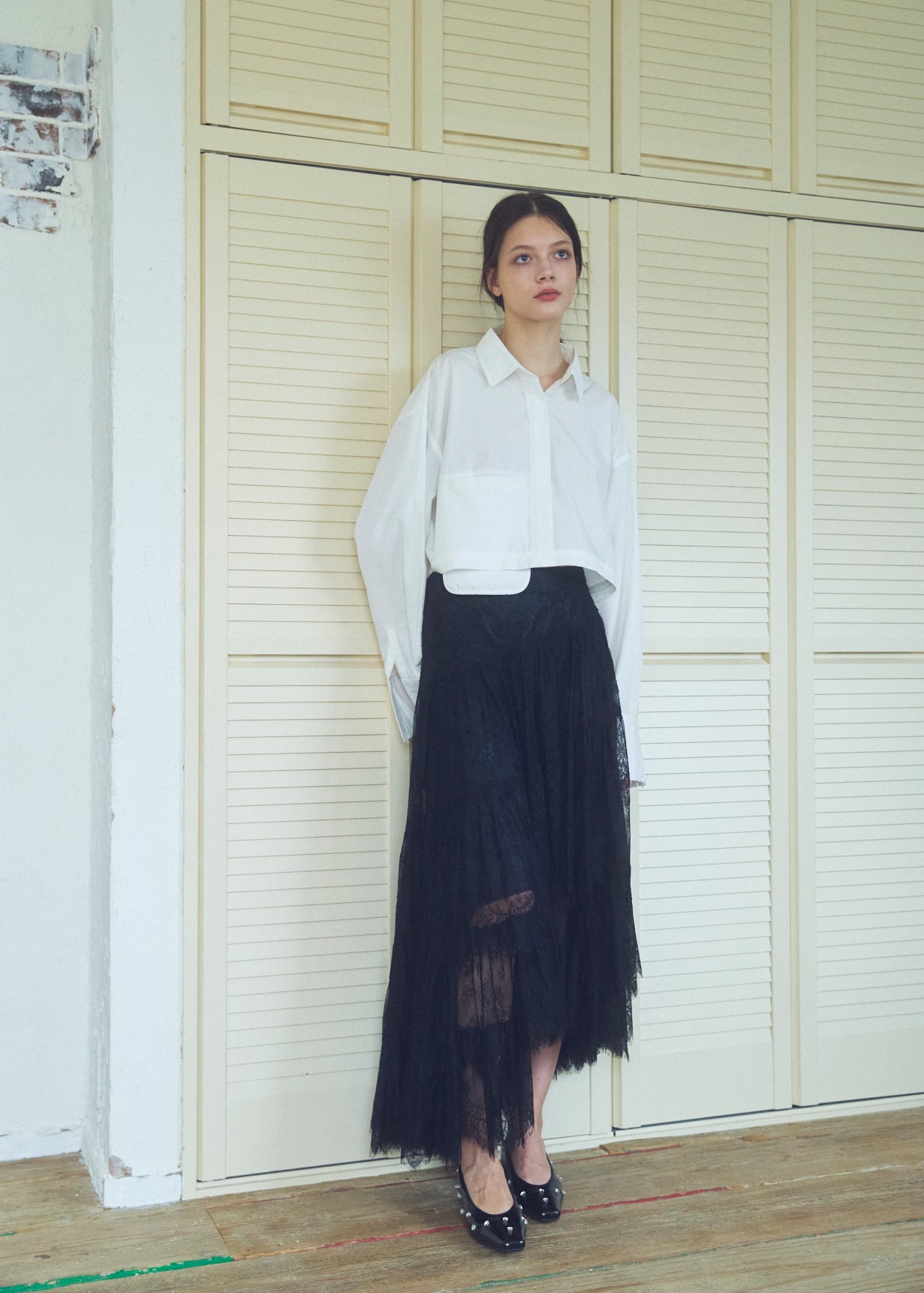 Asymmetric Lace Skirt