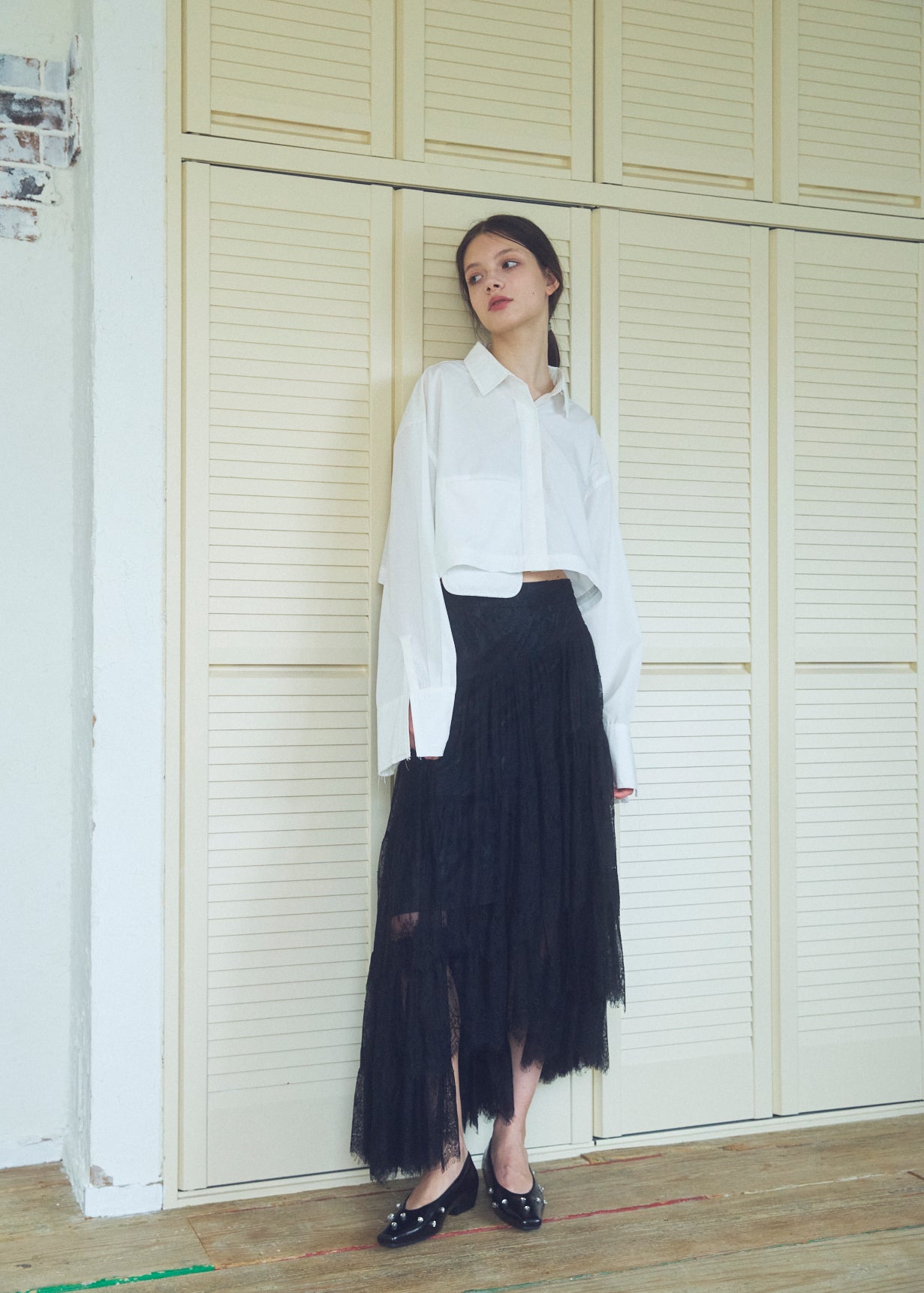 Asymmetric Lace Skirt