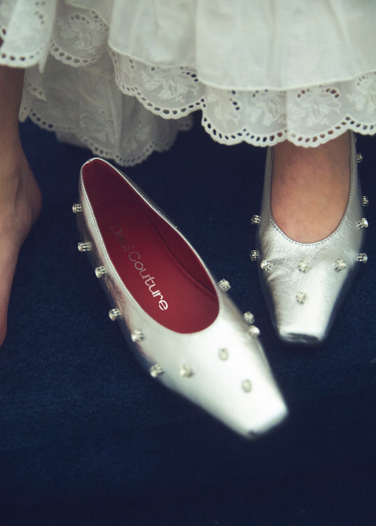 Square Toe Bijou Pumps