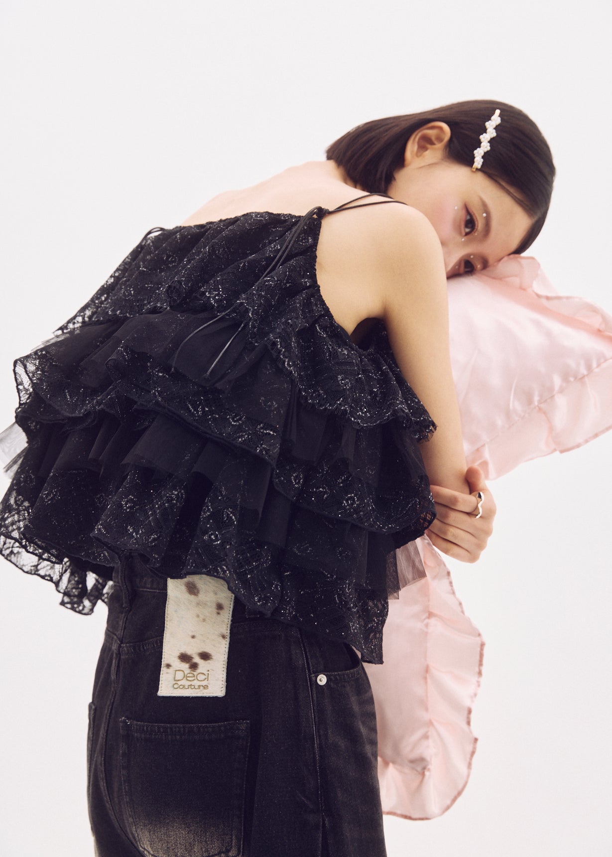 Side-Tuck Wide Denim