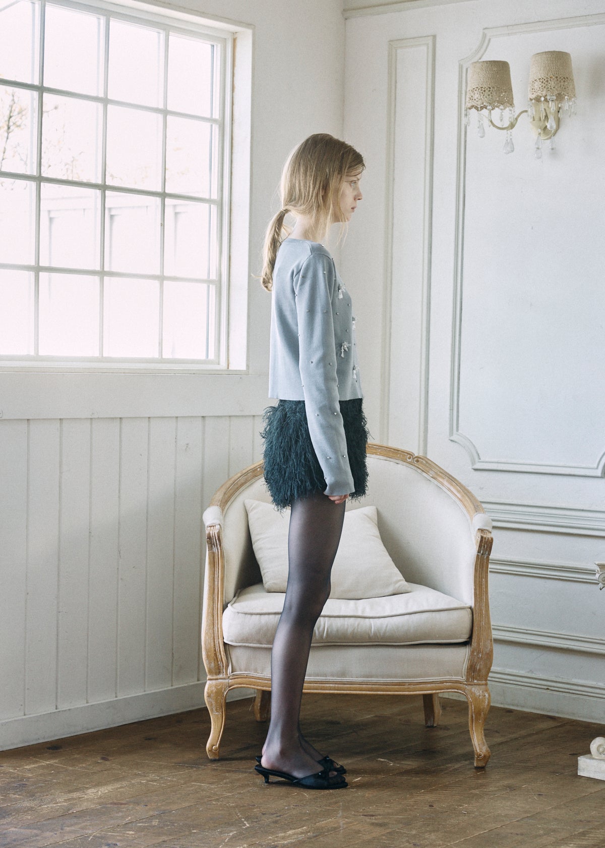 【予約商品】Beaded Bijou Knit Cardigan