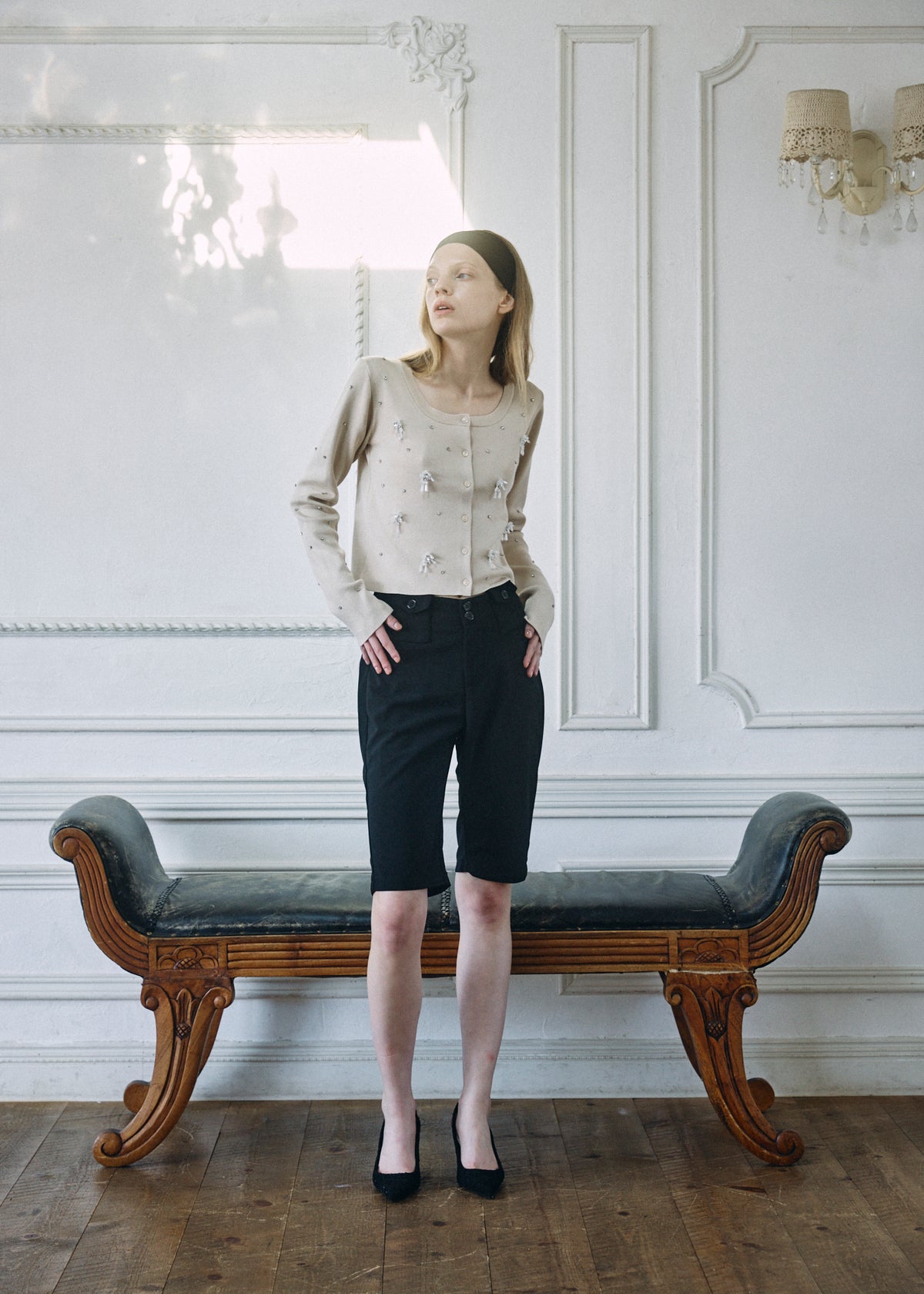 【予約商品】Beaded Bijou Knit Cardigan