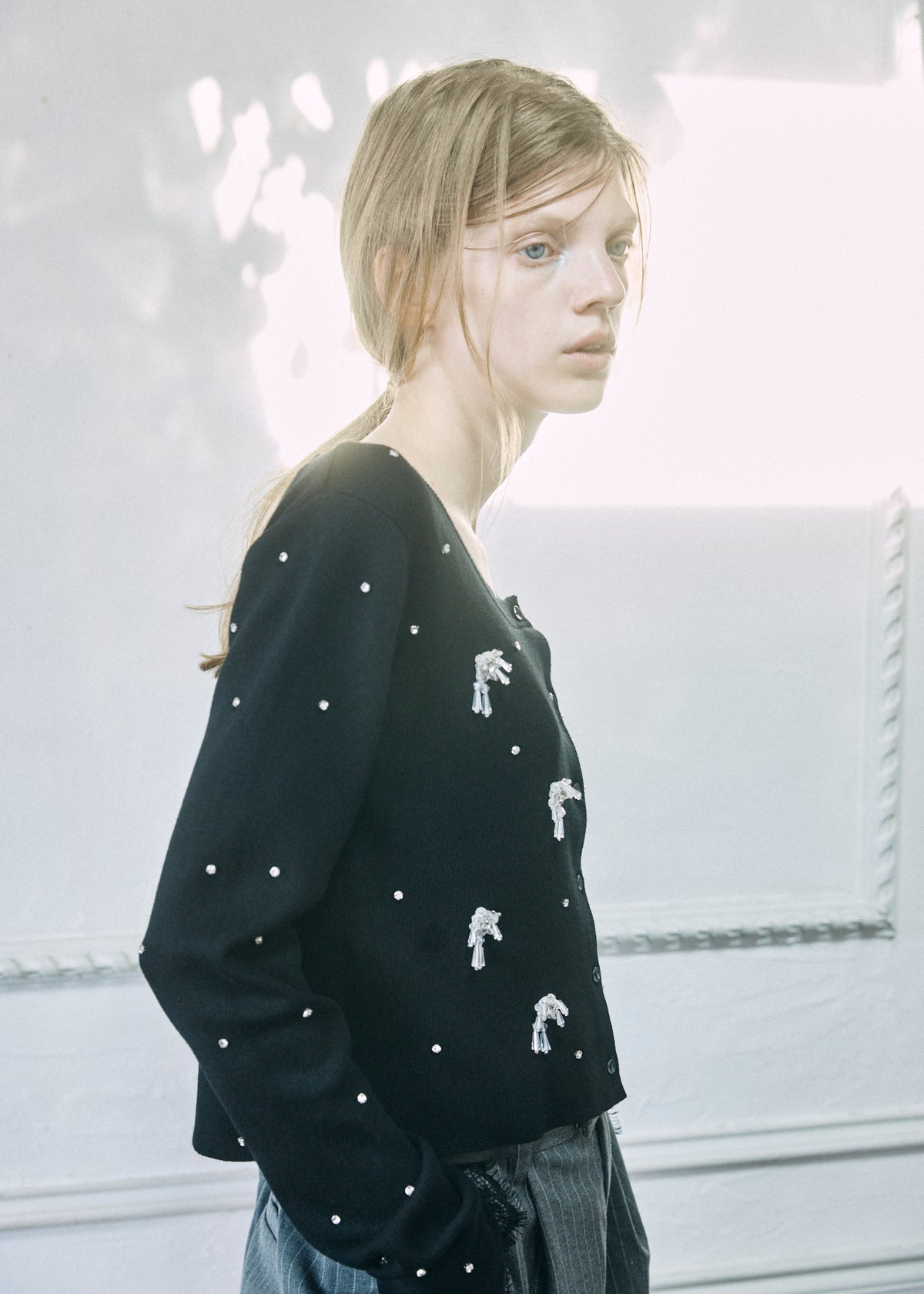 【予約商品】Beaded Bijou Knit Cardigan