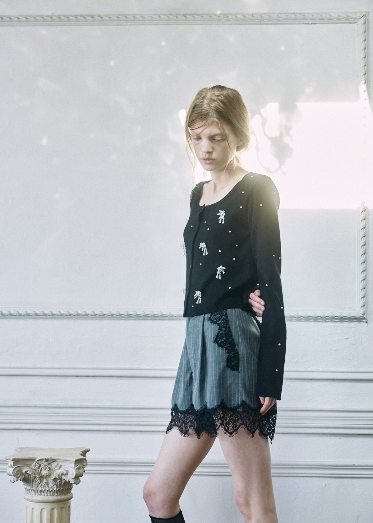 【予約商品】Beaded Bijou Knit Cardigan