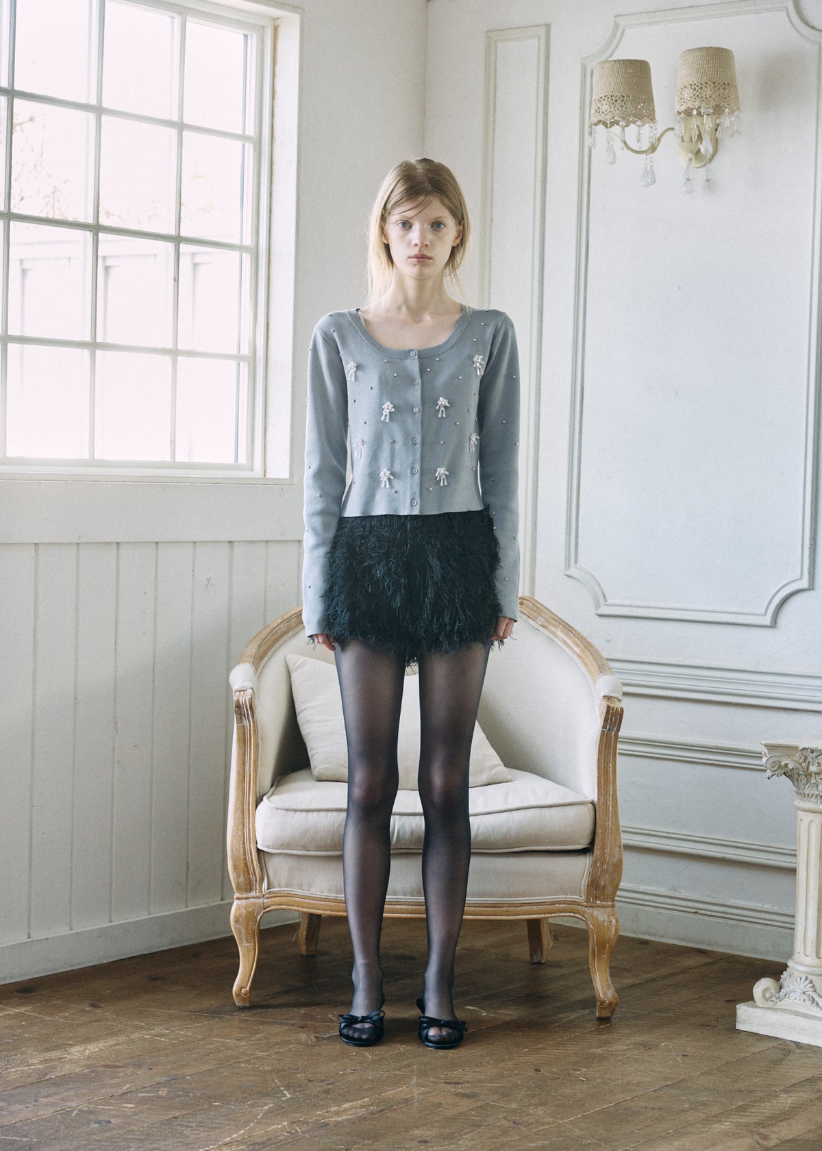 【予約商品】Beaded Bijou Knit Cardigan