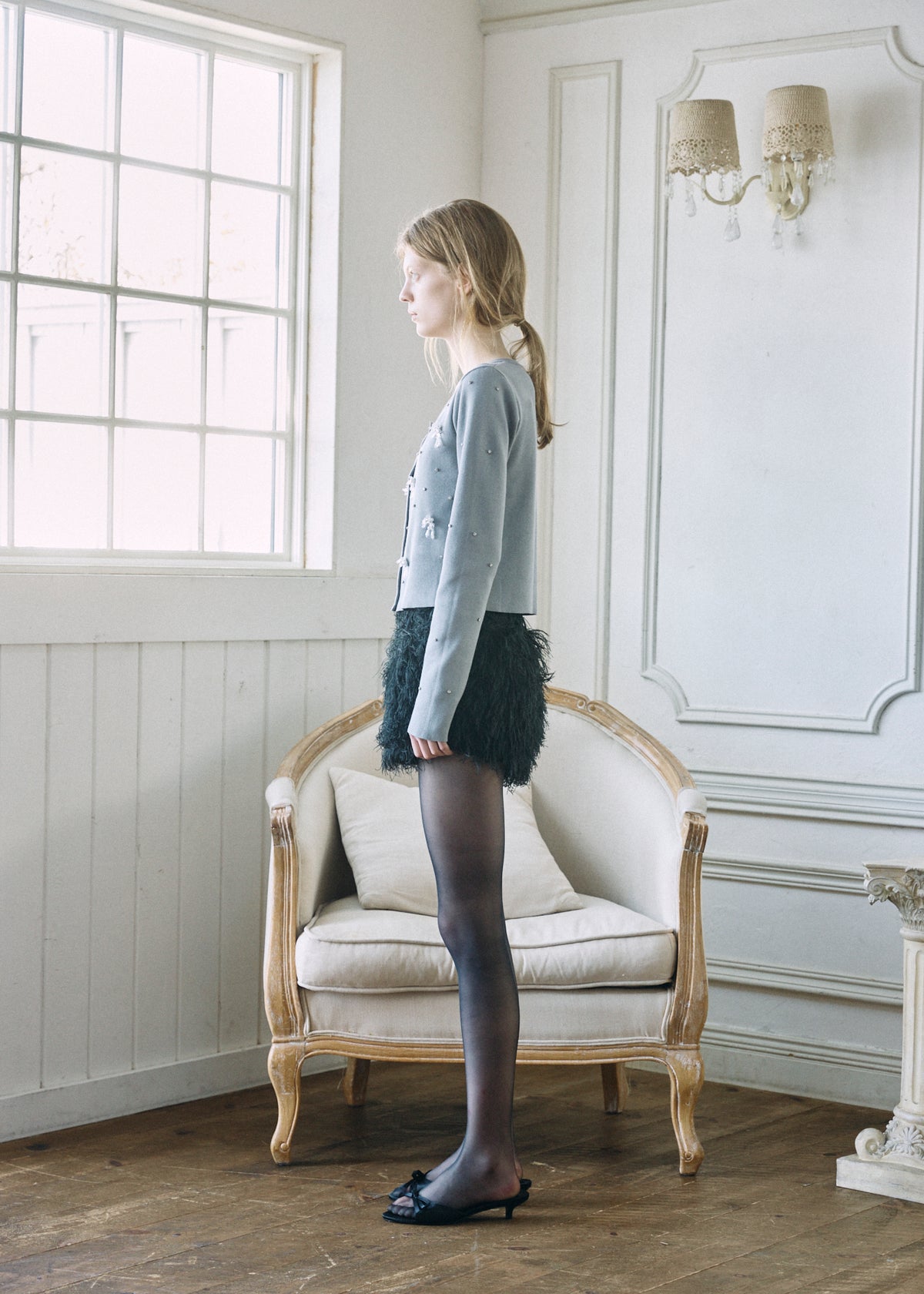 【予約商品】Beaded Bijou Knit Cardigan