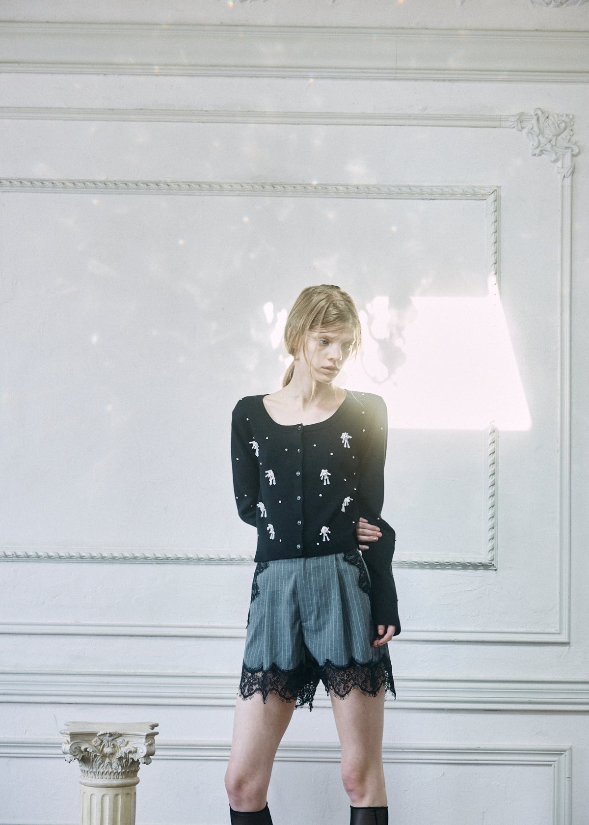 【予約商品】Beaded Bijou Knit Cardigan