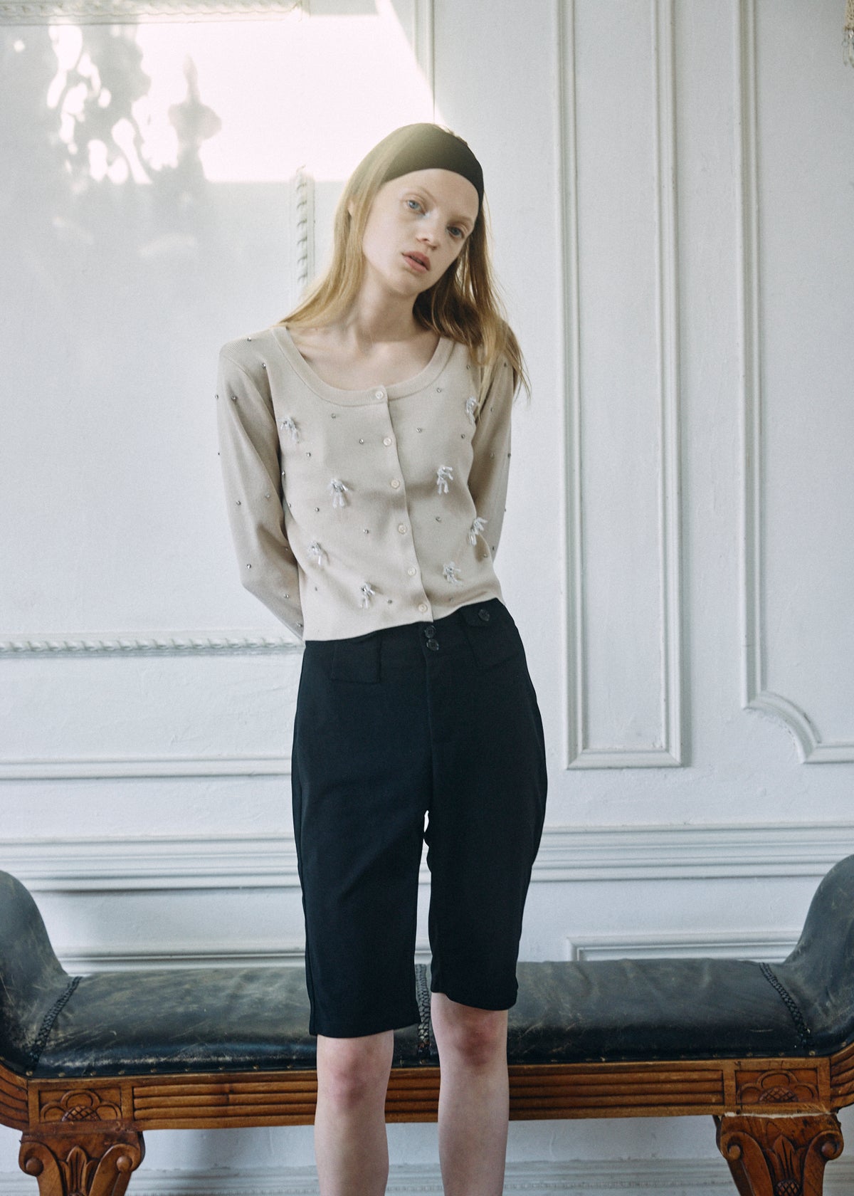 【予約商品】Beaded Bijou Knit Cardigan