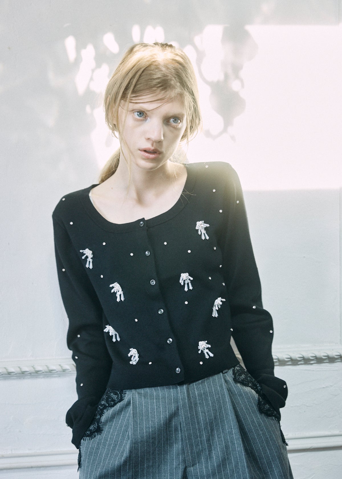 【予約商品】Beaded Bijou Knit Cardigan