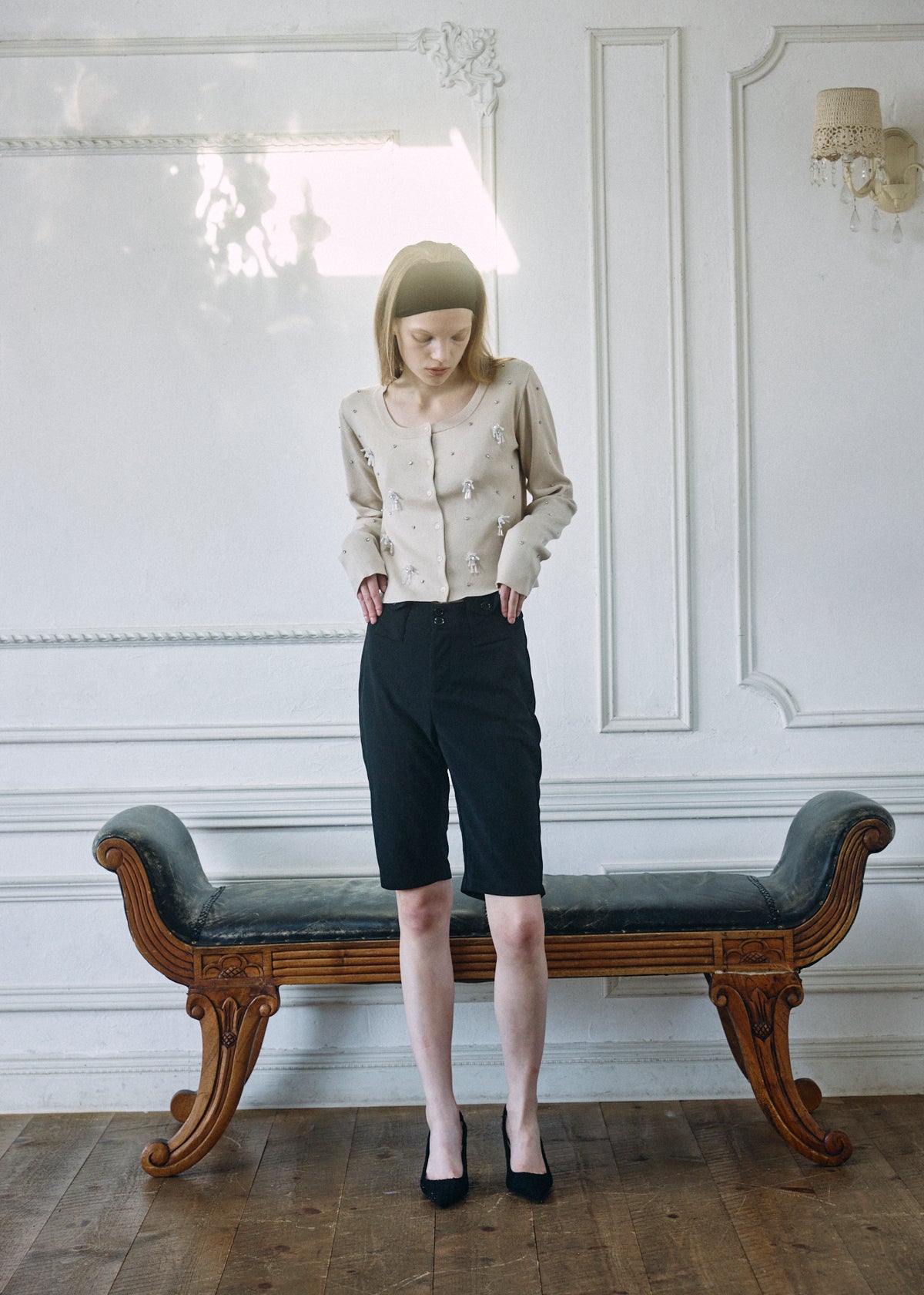 【予約商品】Beaded Bijou Knit Cardigan