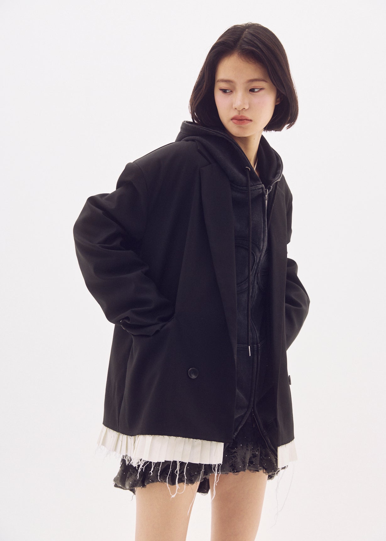 Pleated Oversized Jacket