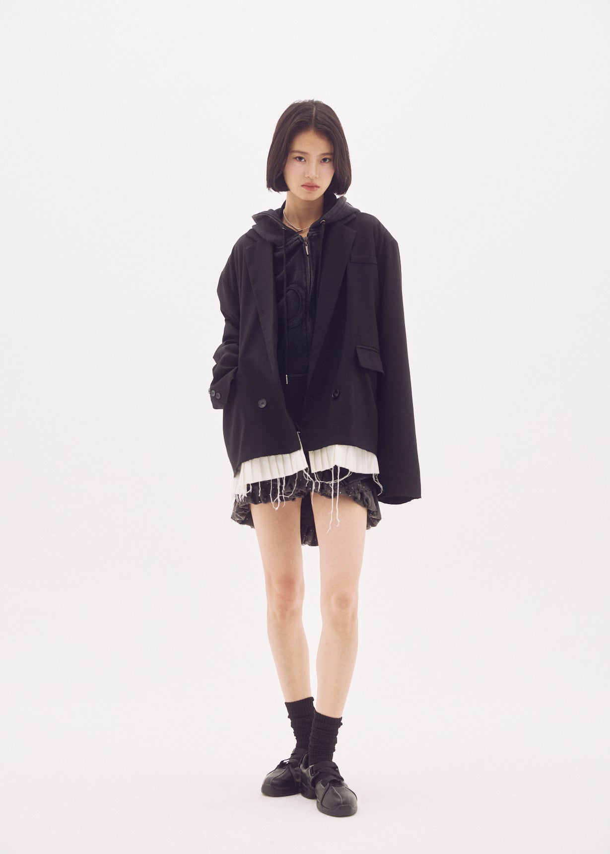 Pleated Oversized Jacket