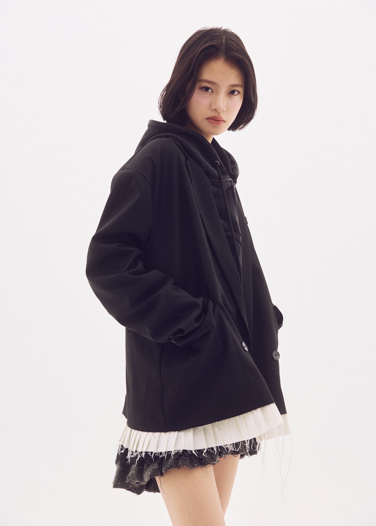 Pleated Oversized Jacket