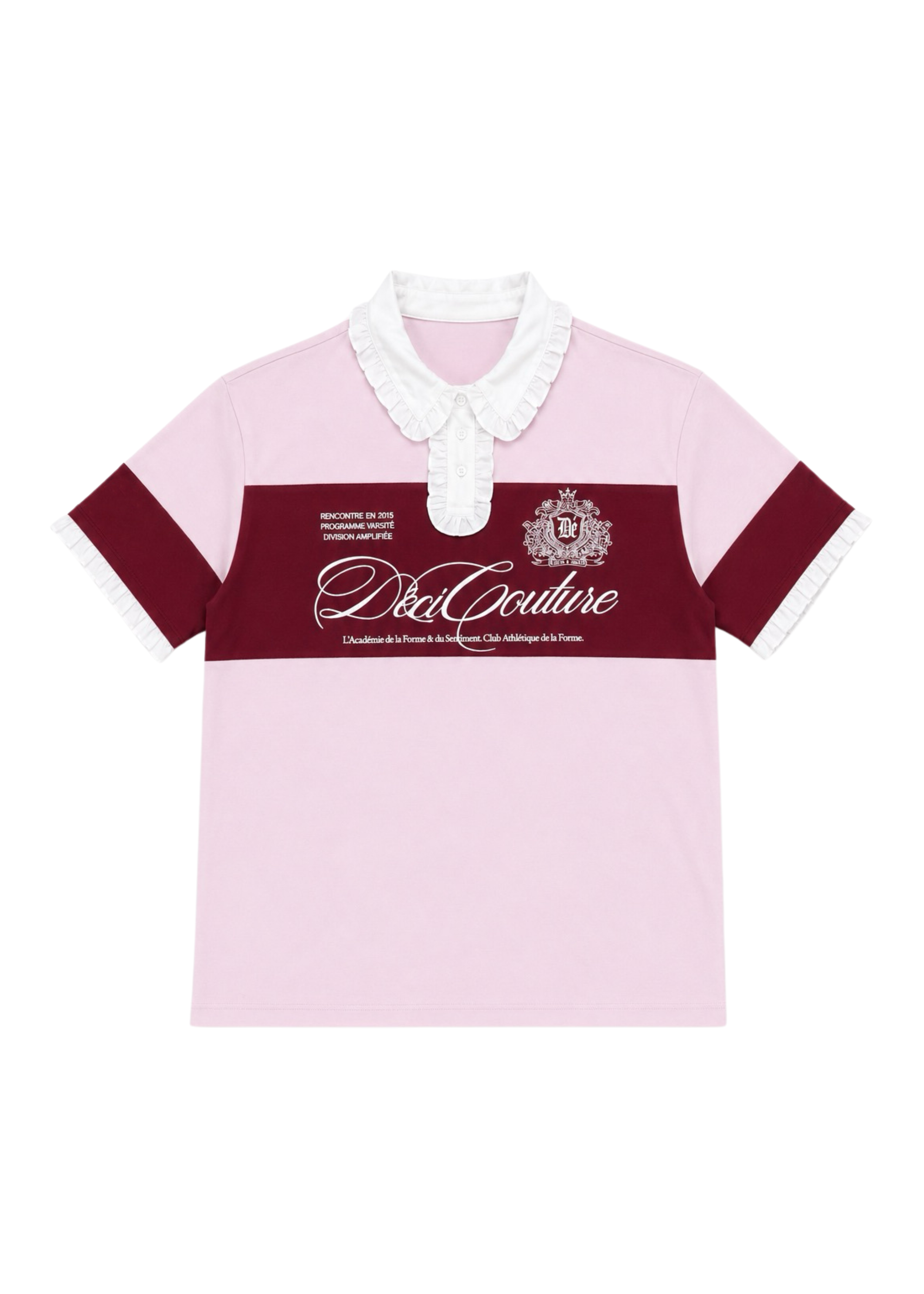 Logo Embroidery Two-Tone Rugby Shirt