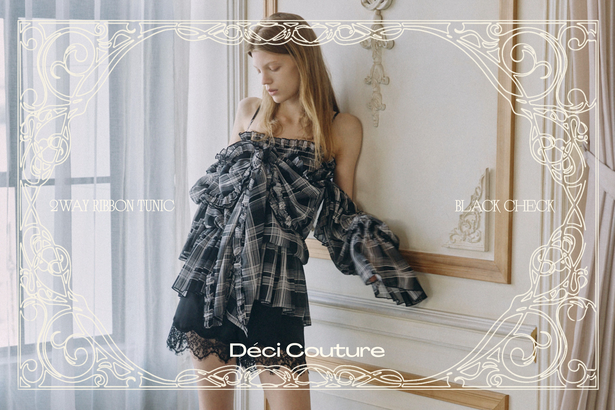 Deci Couture 2WAY RIBBON TUNIC 限定色 9/21 新発売】2Way Ribbon Tunic 