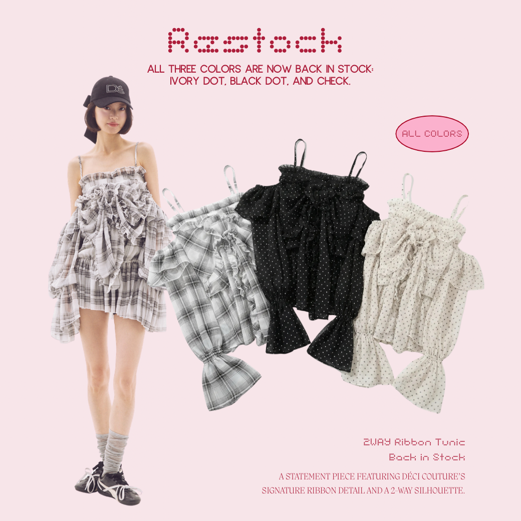 【追加生産決定】完売していた2Way Ribbon Tunic｜3カラー再販スタート（4/1 18:00〜）