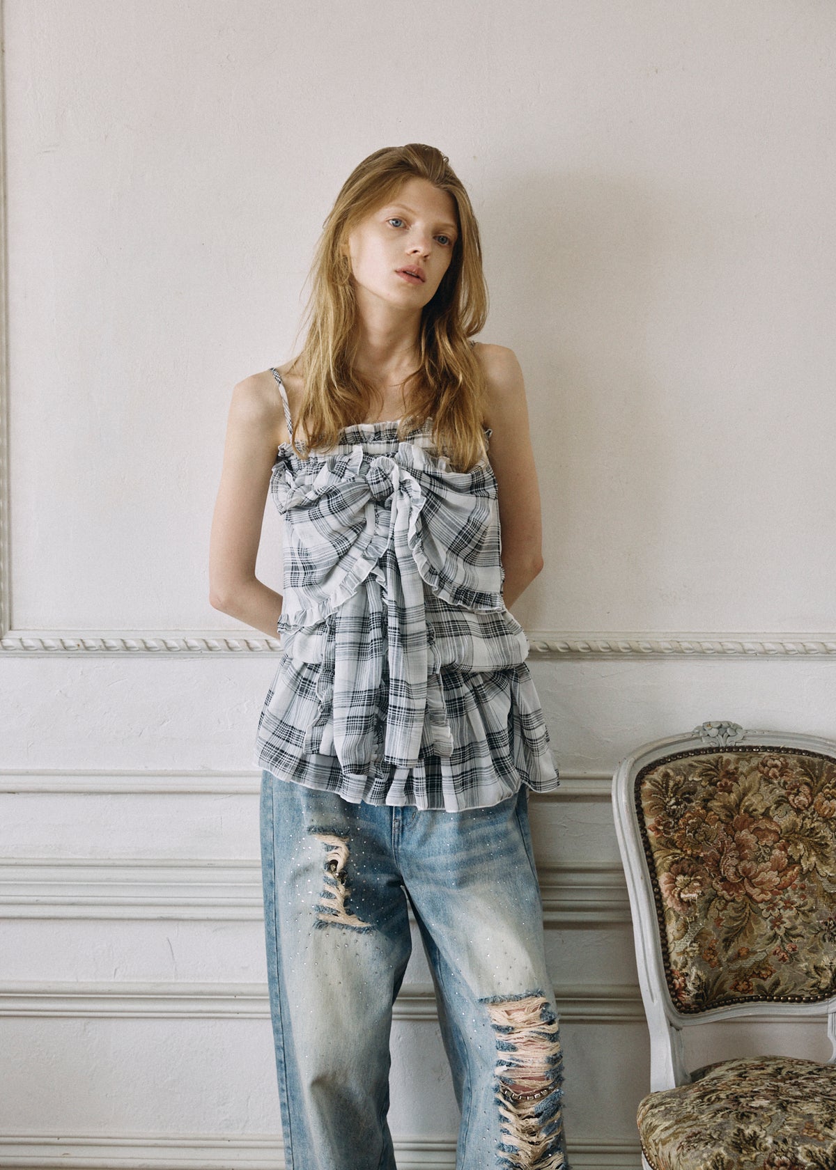 【予約商品】Bijou Damaged Denim