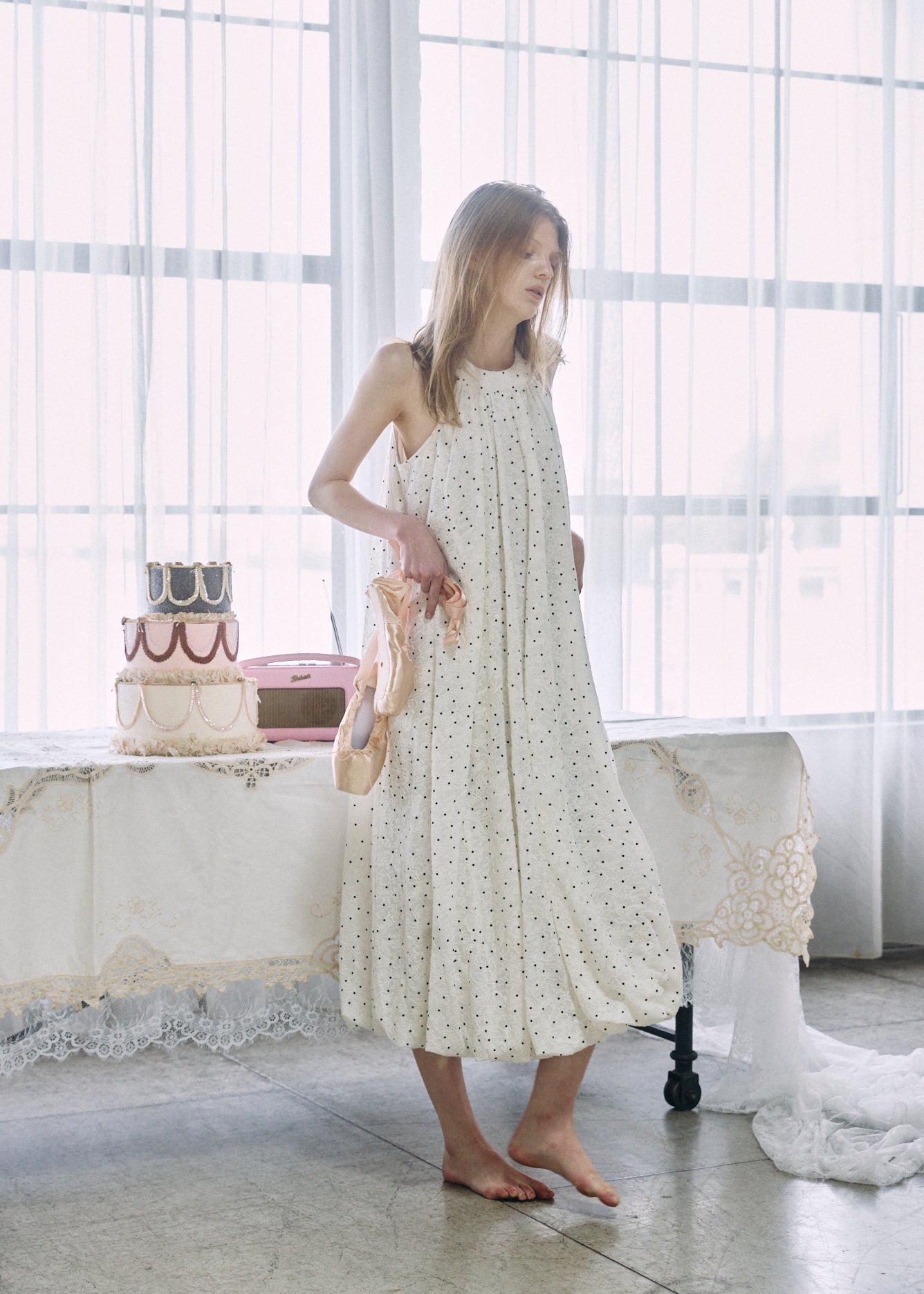 Dot Balloon Dress