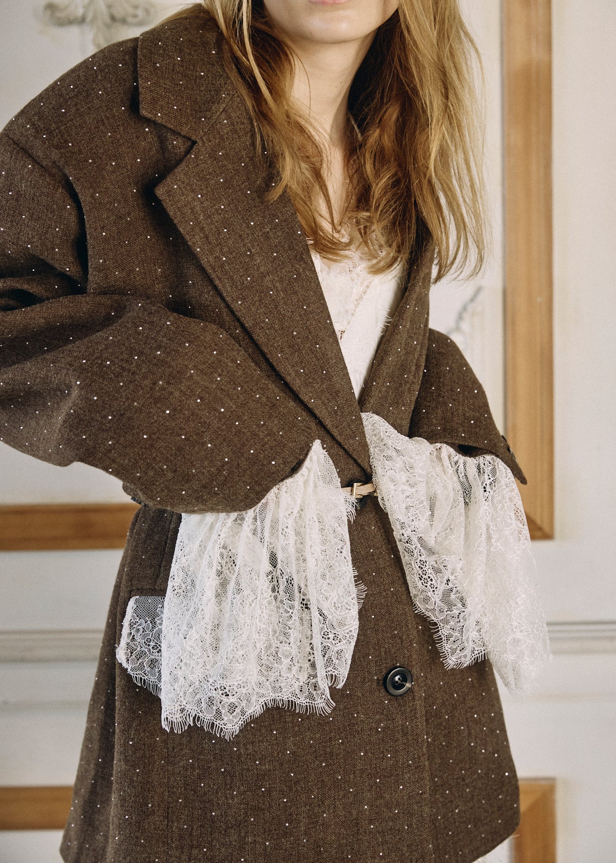 【予約商品】2WAY Bijou Lace Jacket