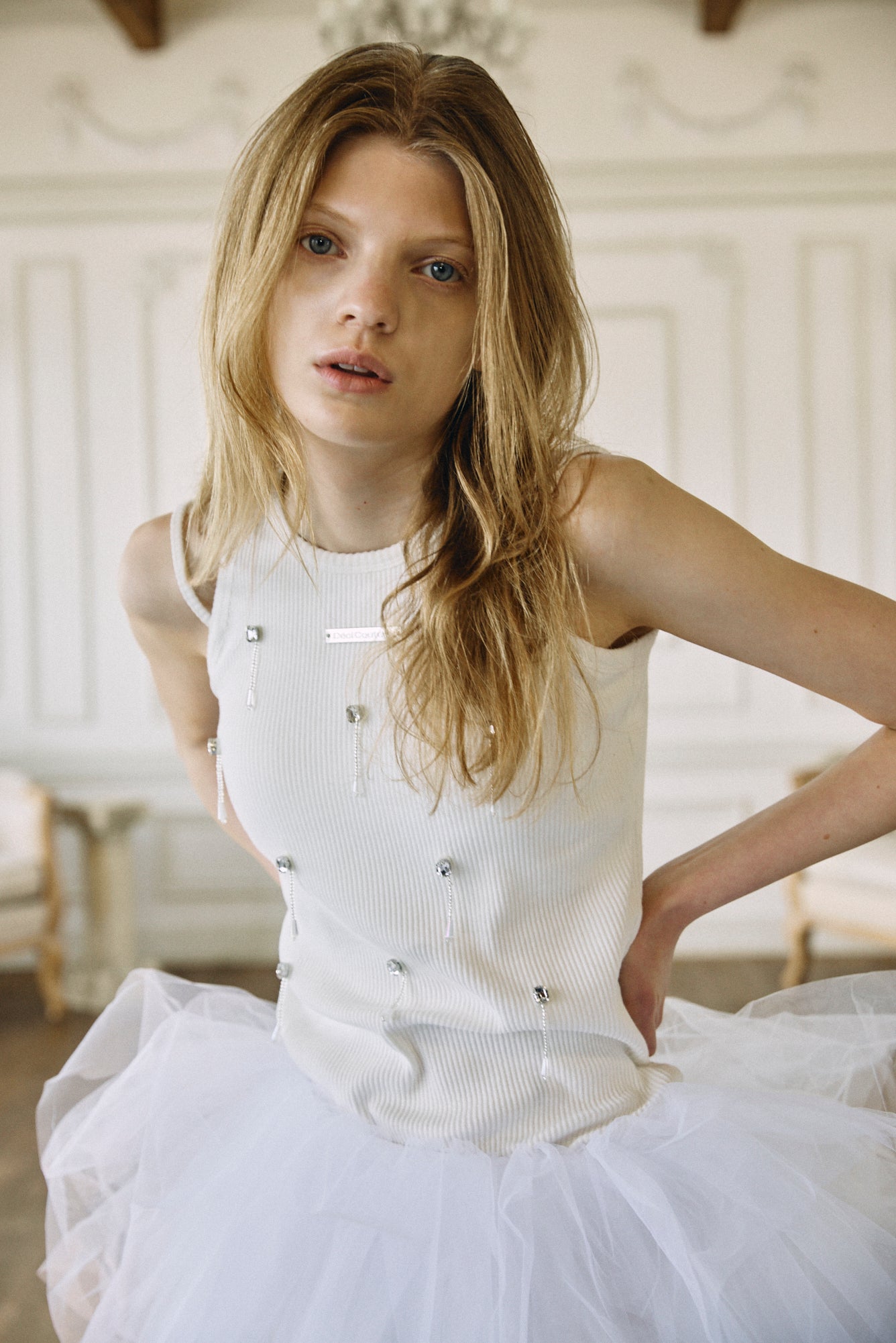 Bijou Double Strap Rib Tank (with Pads)