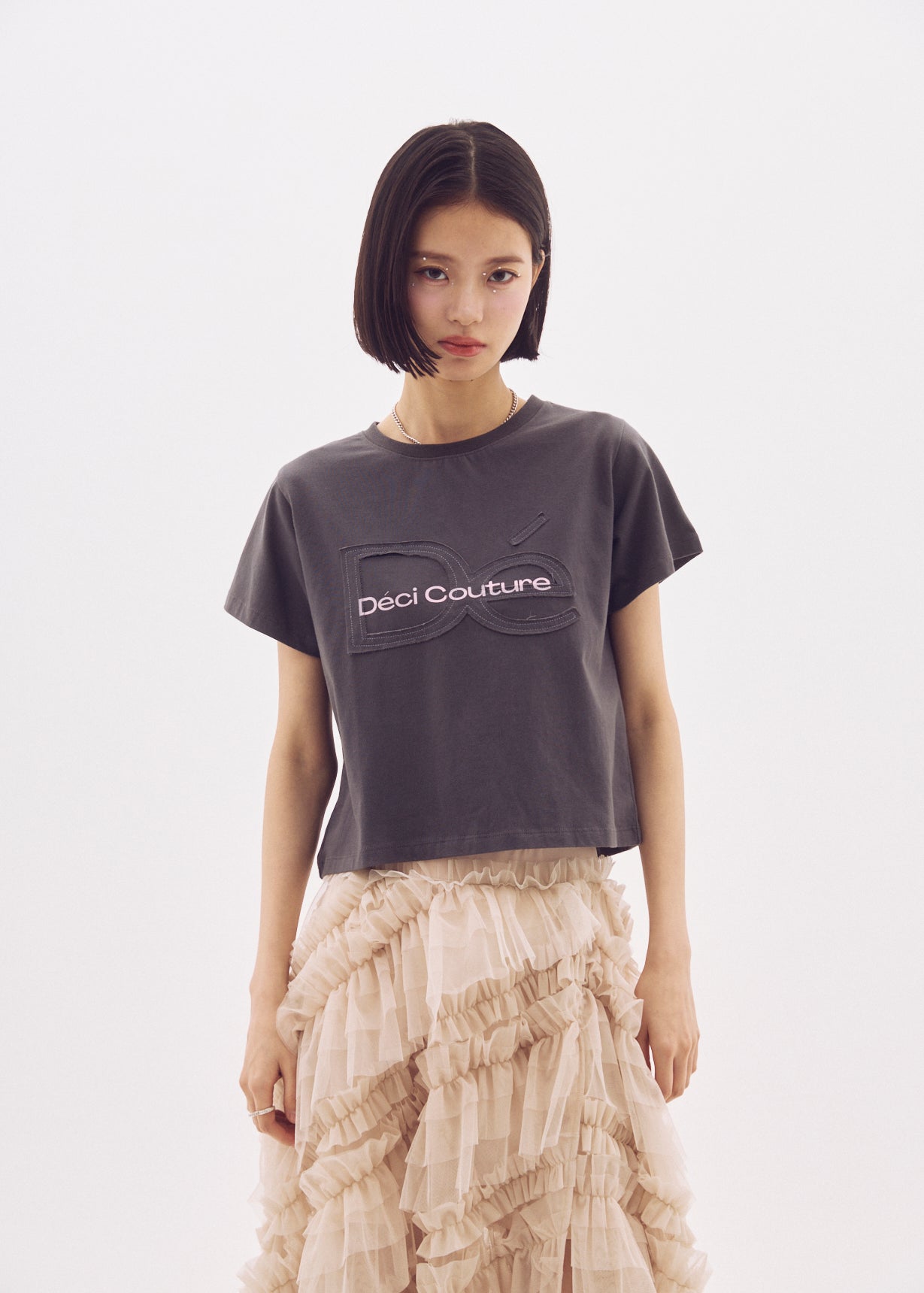 【Mini】Cut-Out Logo T-Shirt