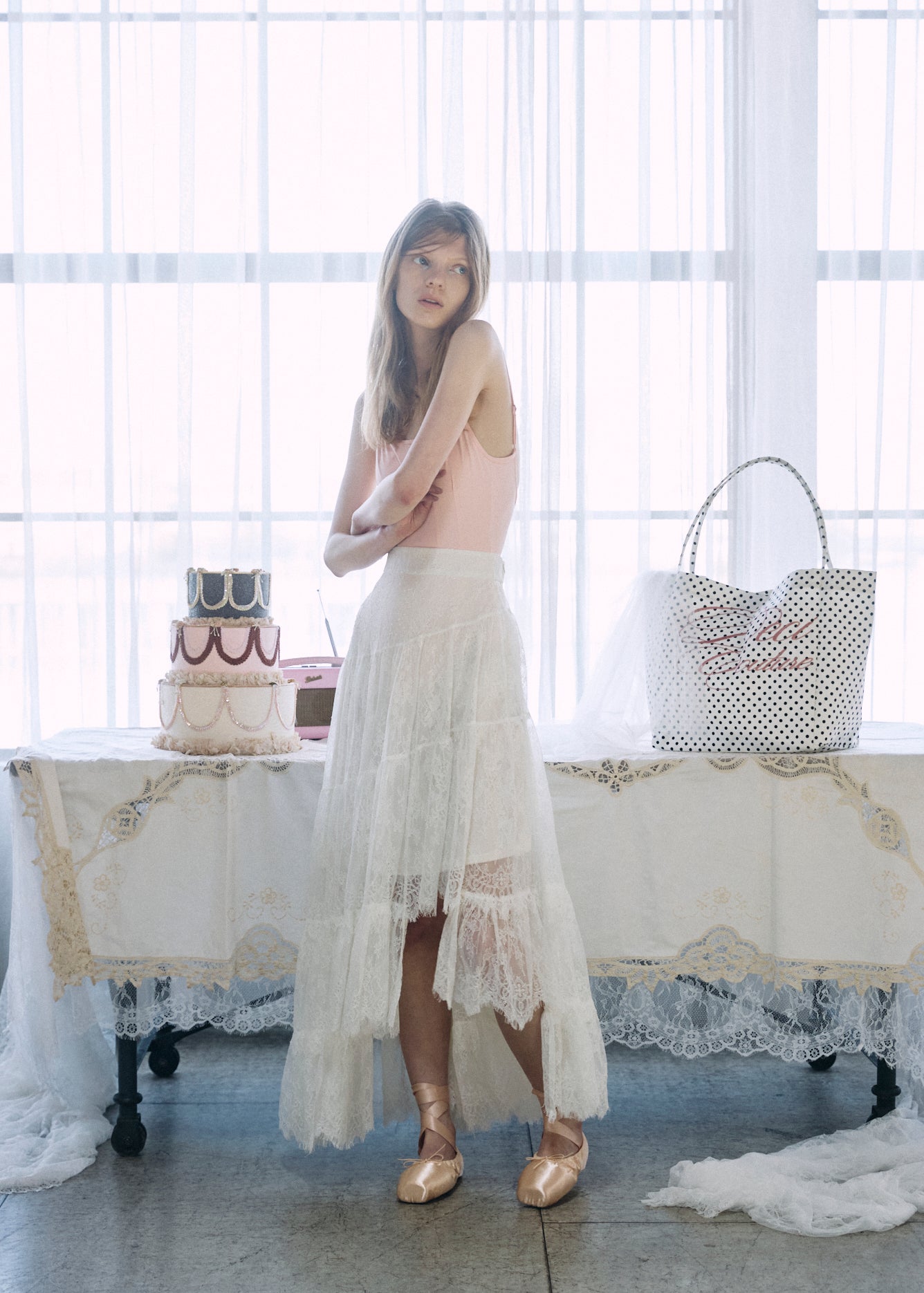 Asymmetric Lace Skirt