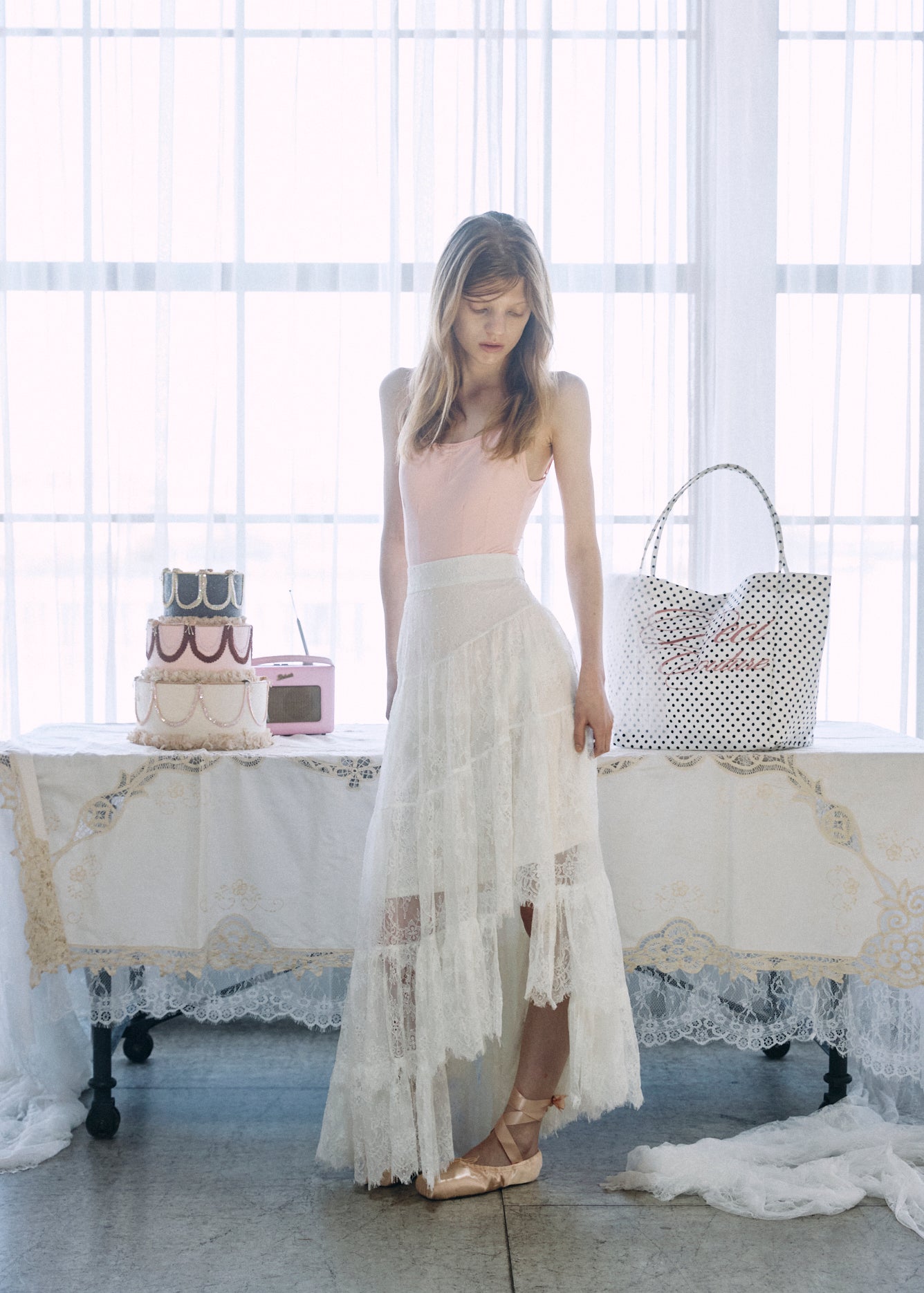 Asymmetric Lace Skirt