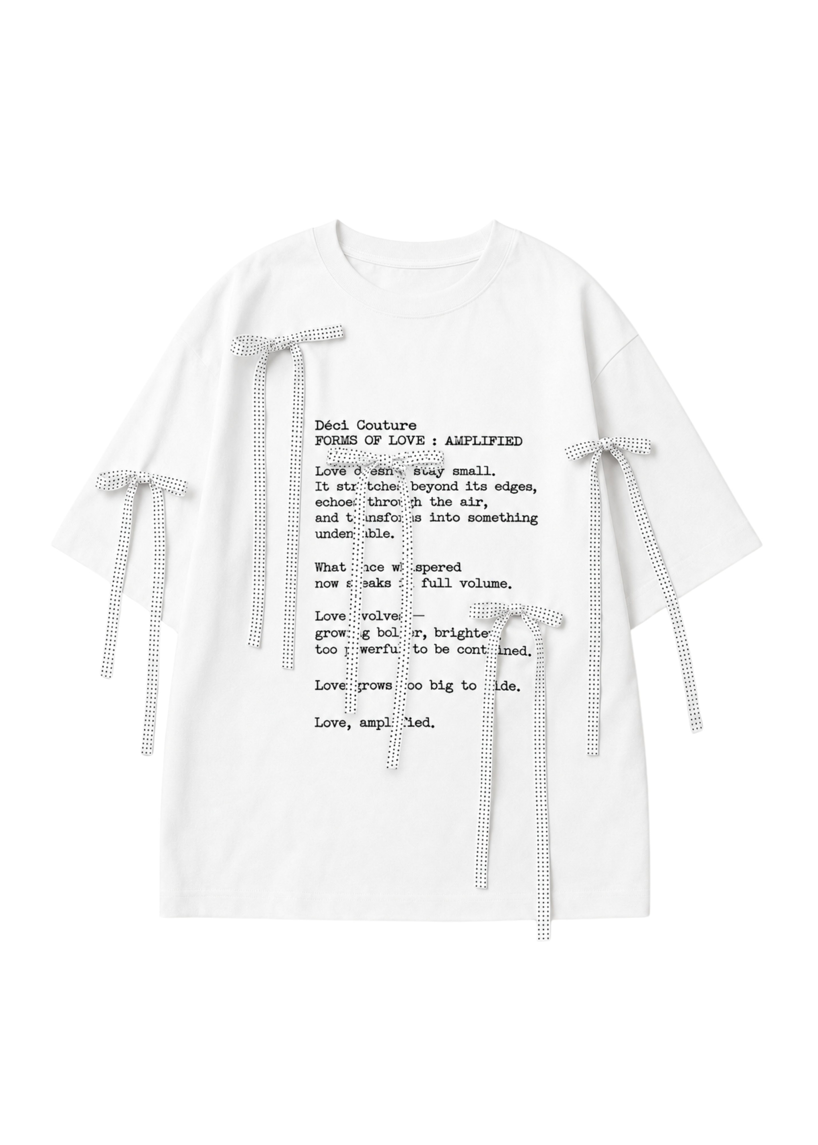 Dot Ribbon Print T-Shirt