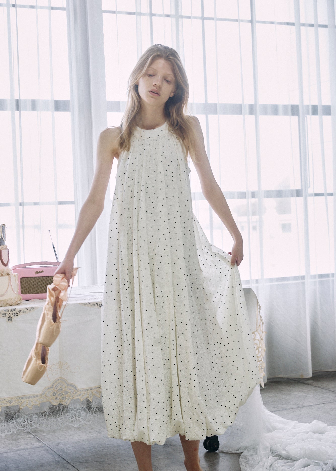 Dot Balloon Dress