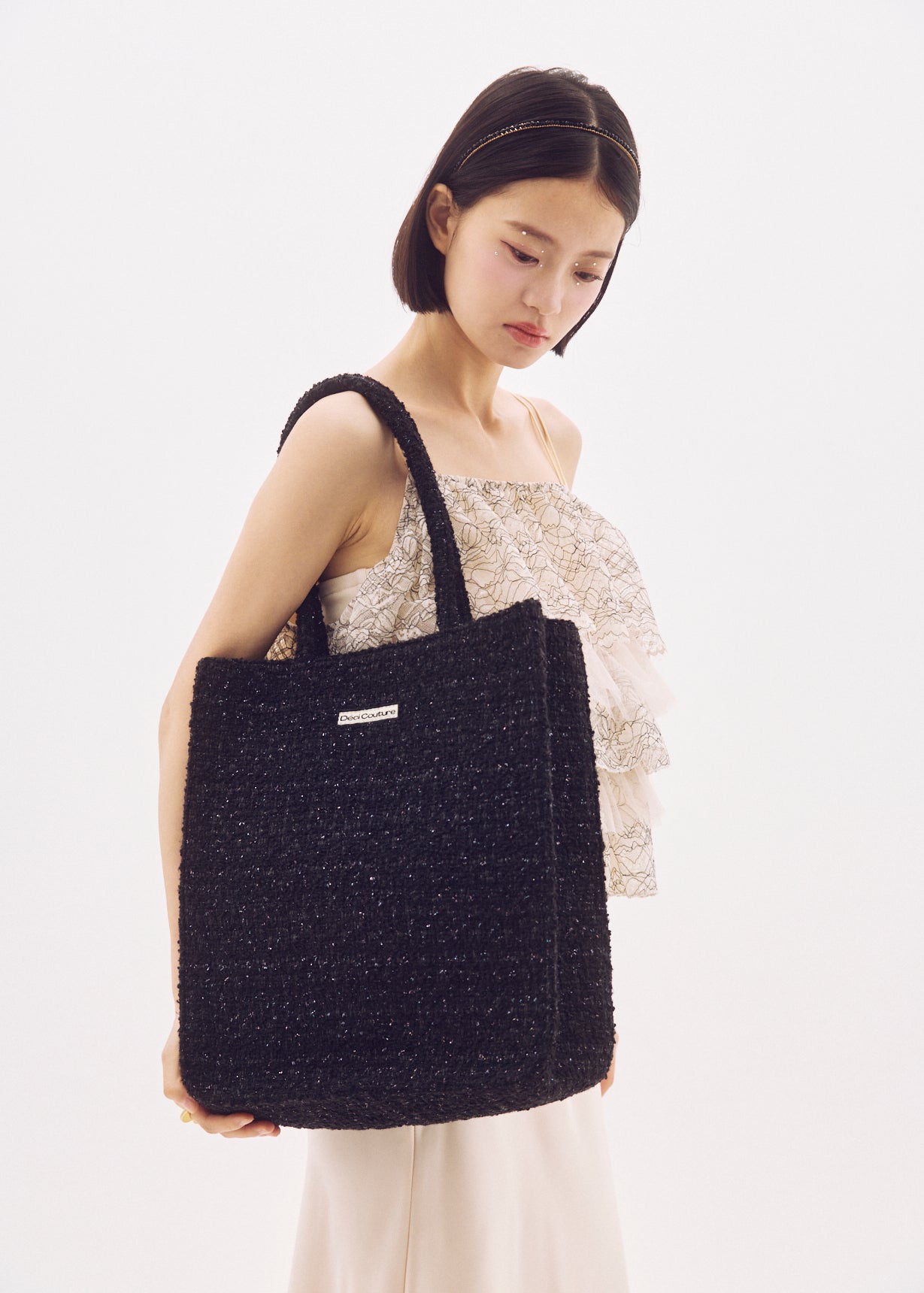 Fancy Tweed Tote Bag