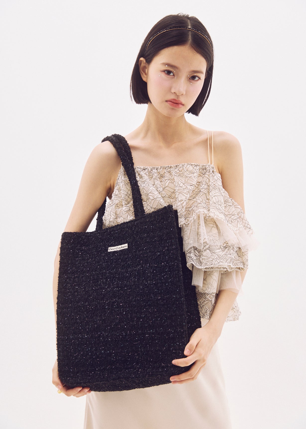 Fancy Tweed Tote Bag