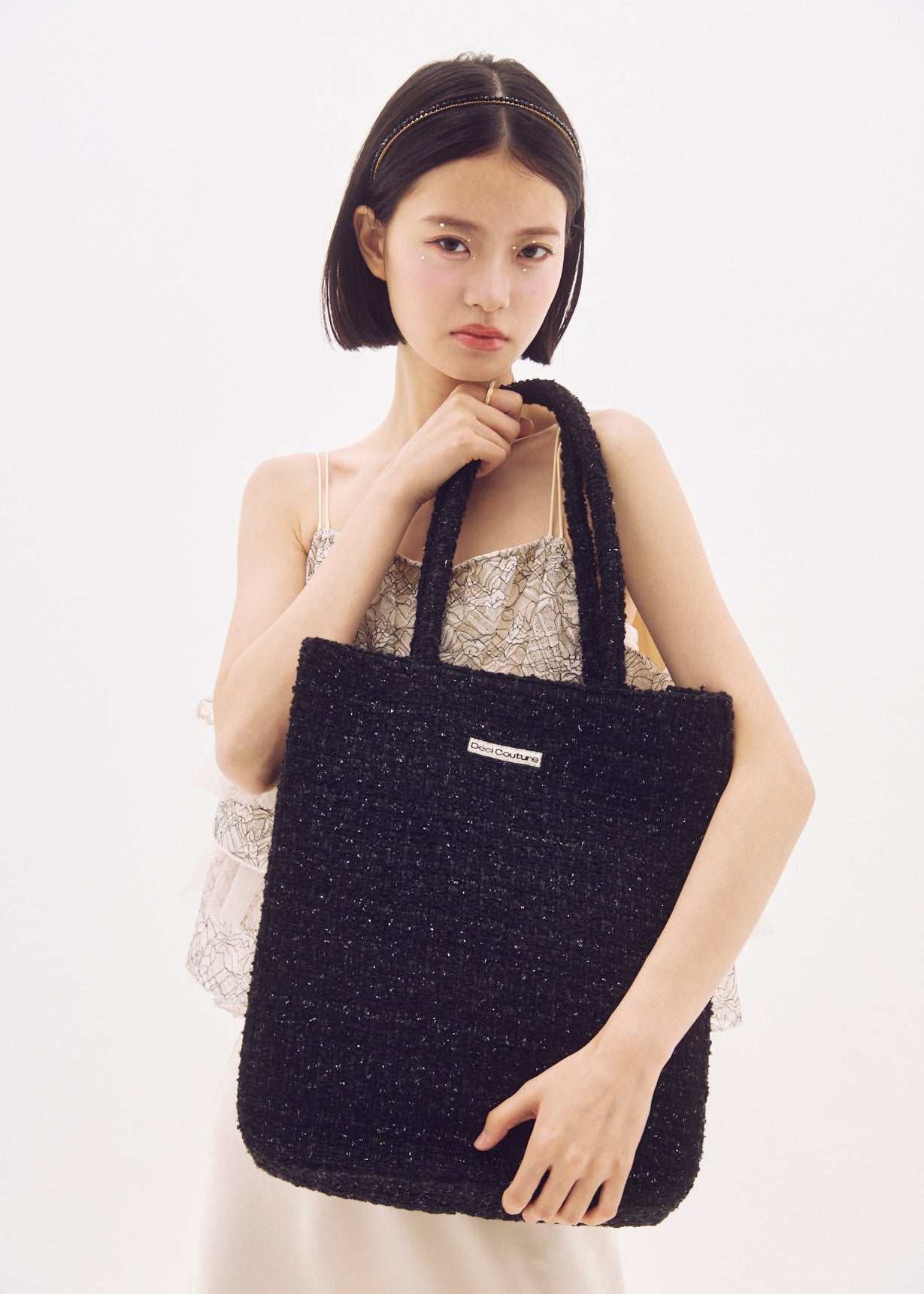 Fancy Tweed Tote Bag