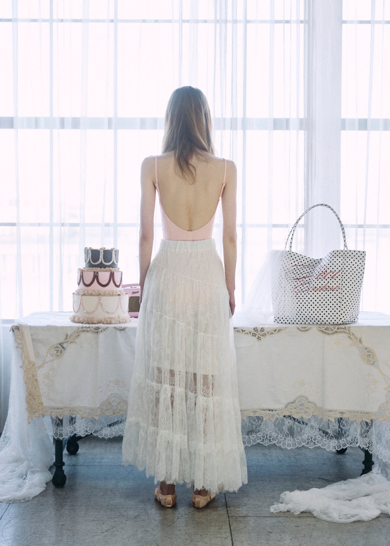 Asymmetric Lace Skirt