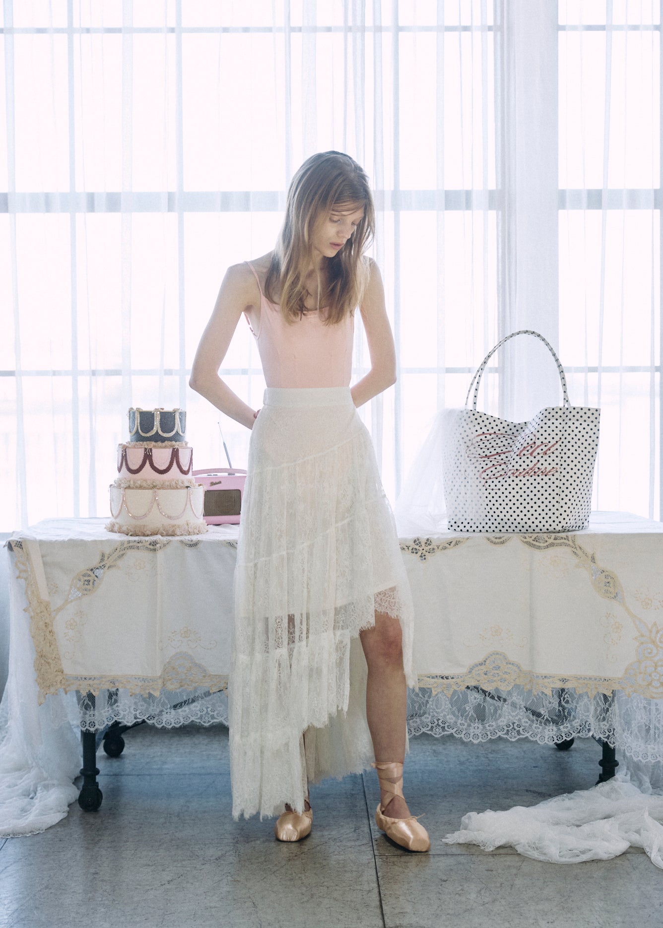 Asymmetric Lace Skirt