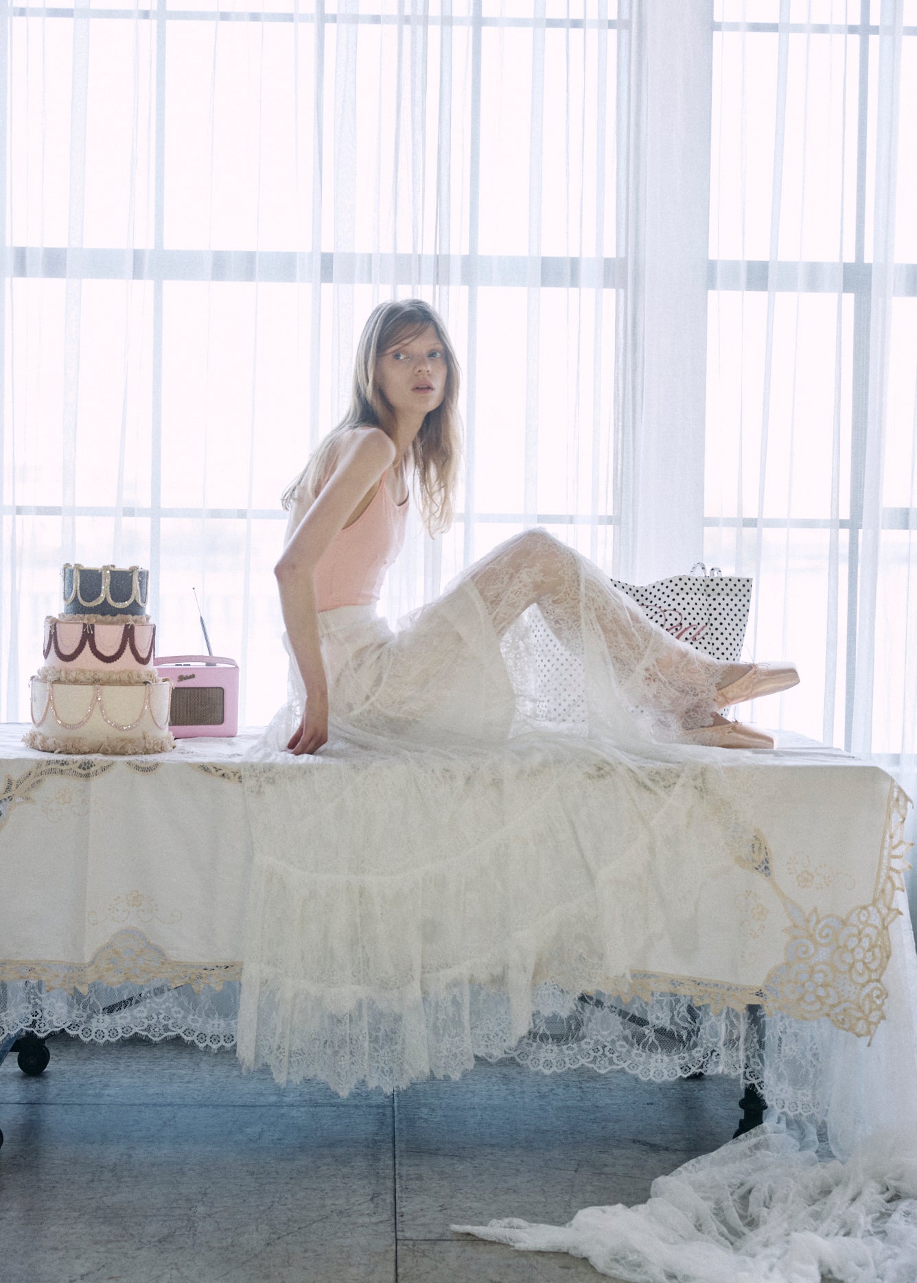 Asymmetric Lace Skirt