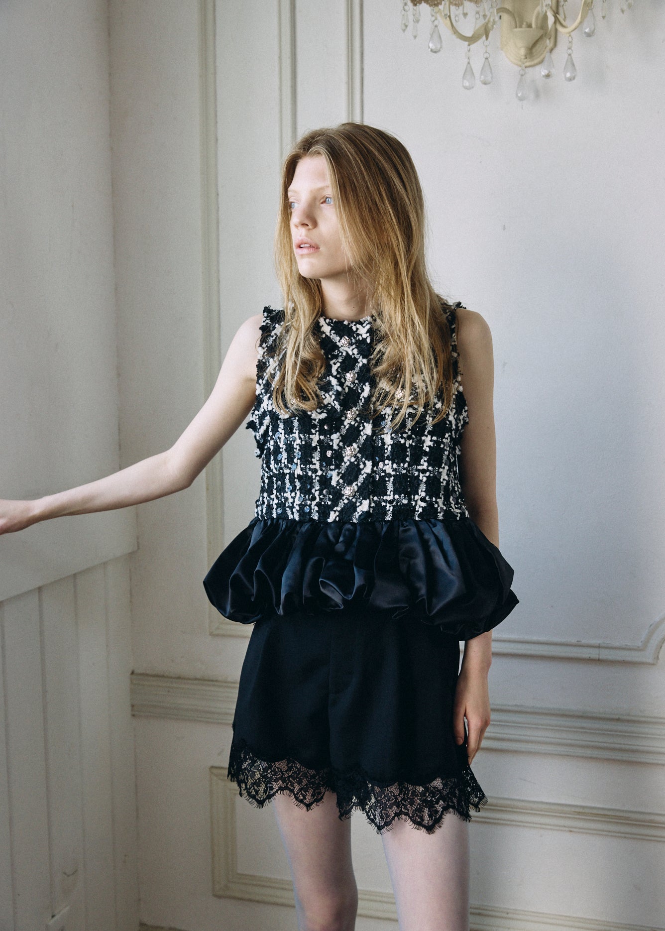 【予約商品】Tweed Balloon Docking Top